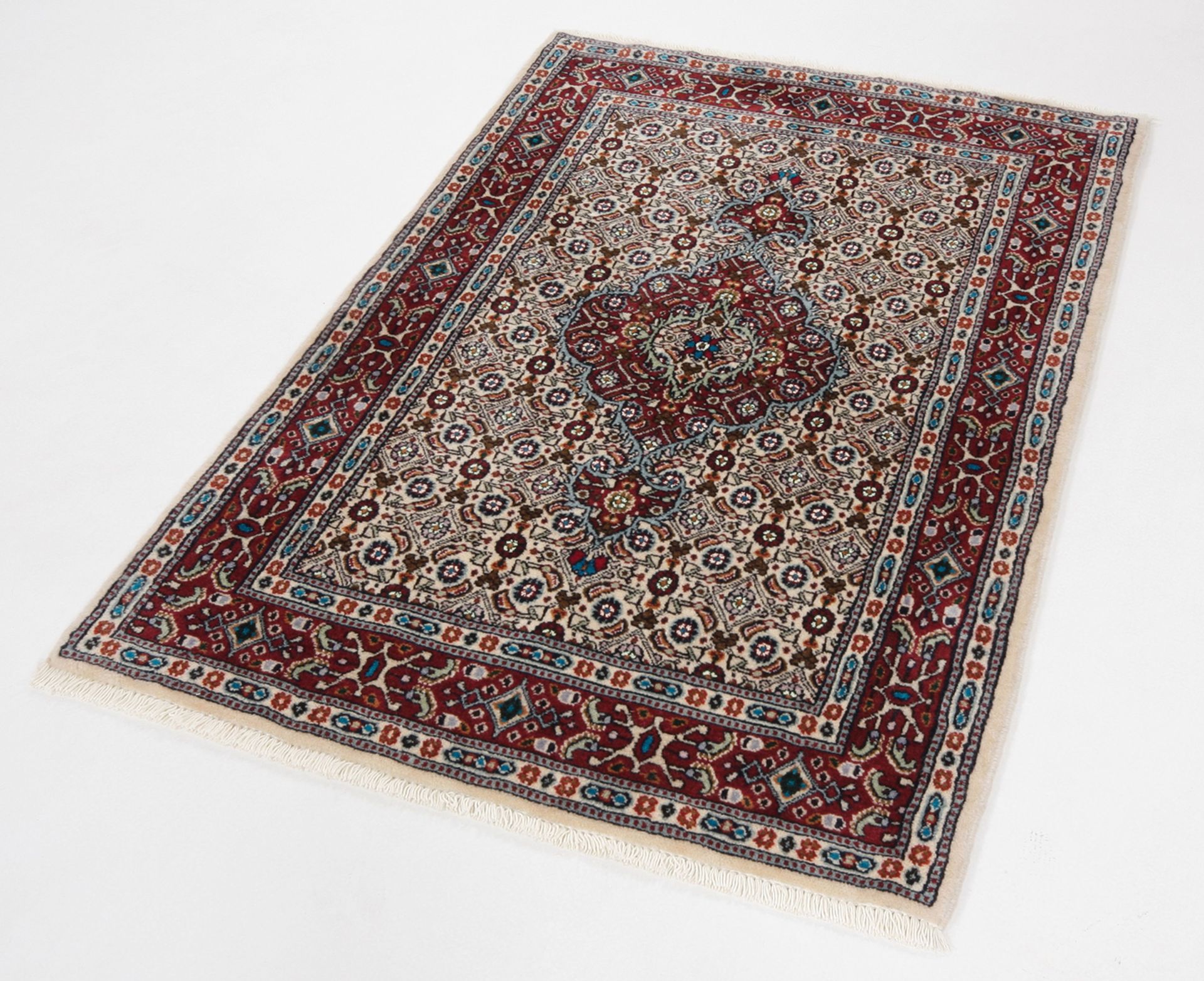 Moud Perserteppich aus Iran, 83 × 123 cm