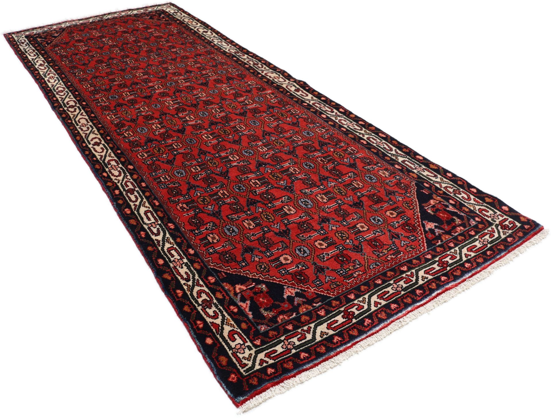 Handgeknüpfter Hamadan Perserteppich 100 × 250 cm