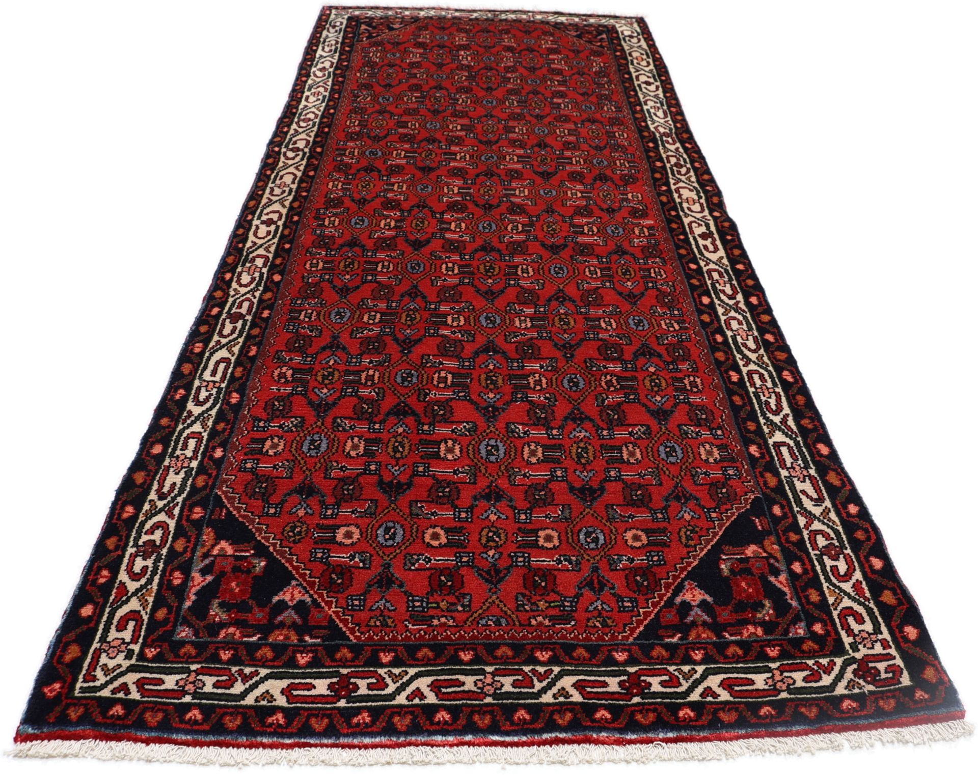 Handgeknüpfter Hamadan Perserteppich 100 × 250 cm