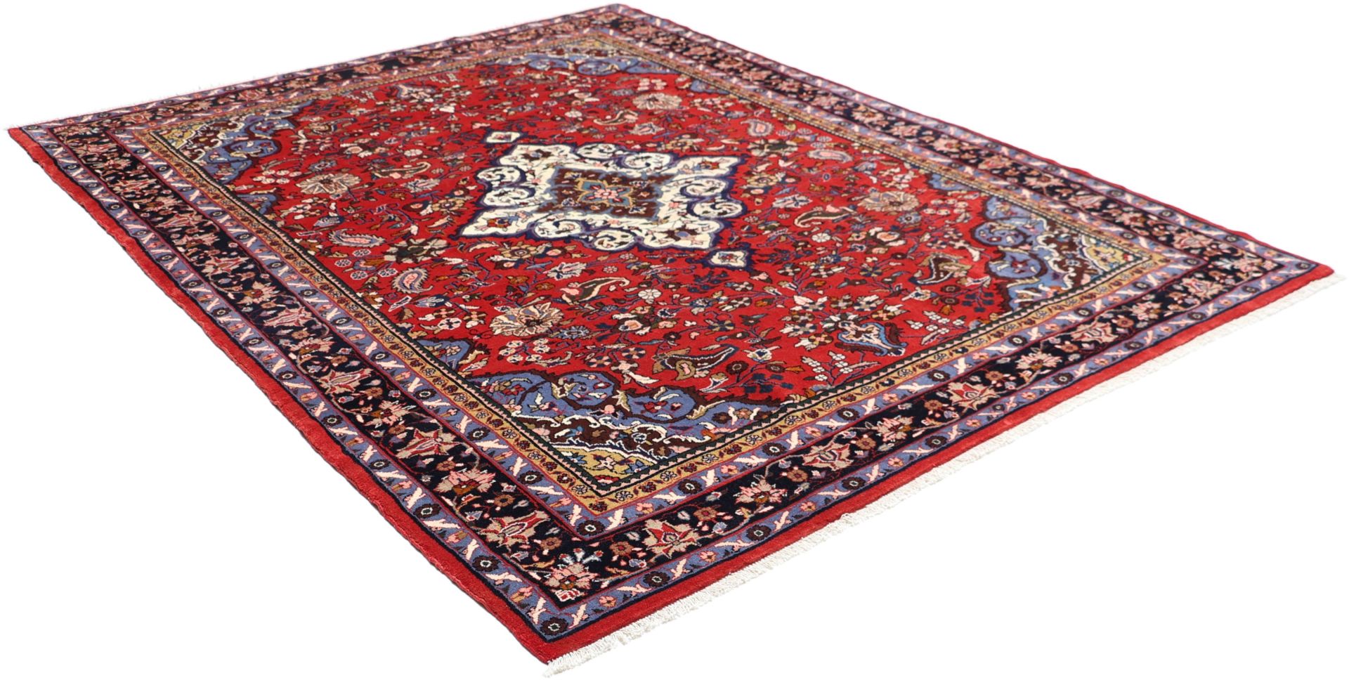 perserteppich-hamadan-209-x-266-cm-schurwolle-handgeknupft-3 Handgeknüpfter Hamadan Perserteppich, 209 × 266 cm, Wolle