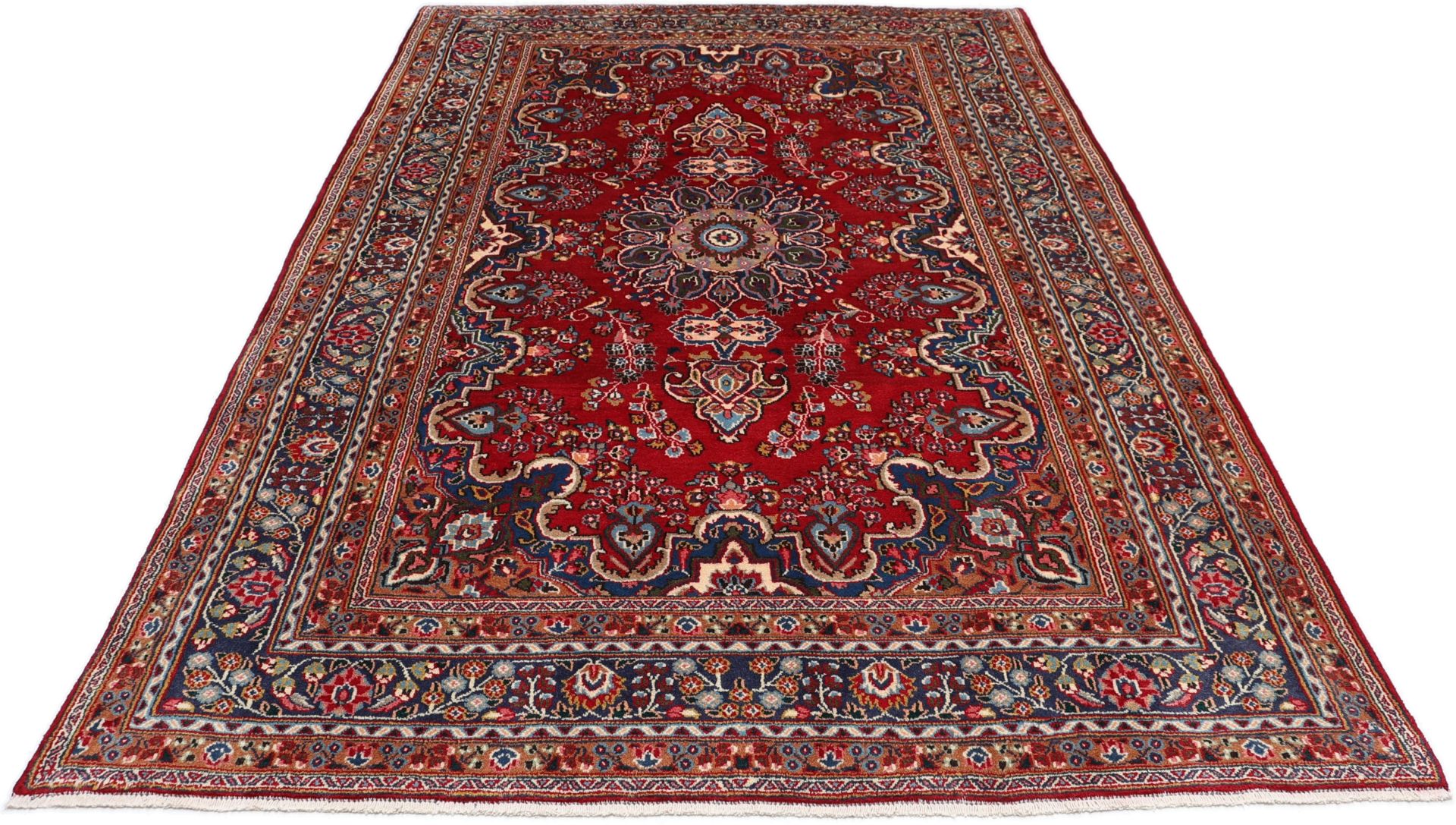 Mashhad Perserteppich 200 × 300 cm aus Wolle, handgeknüpft