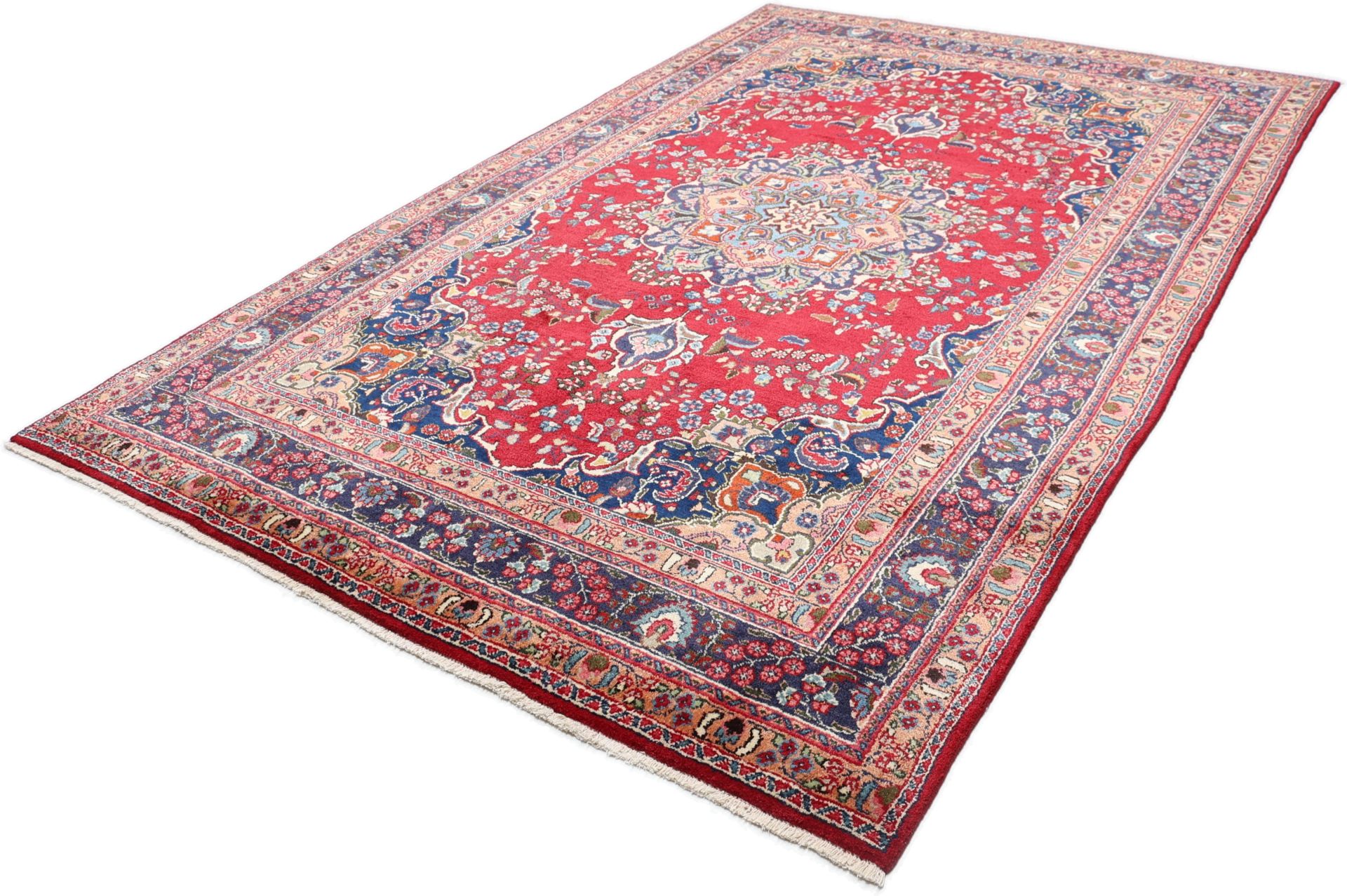 Handgeknüpfter Mashhad Perserteppich, 196 × 305 cm, Wolle