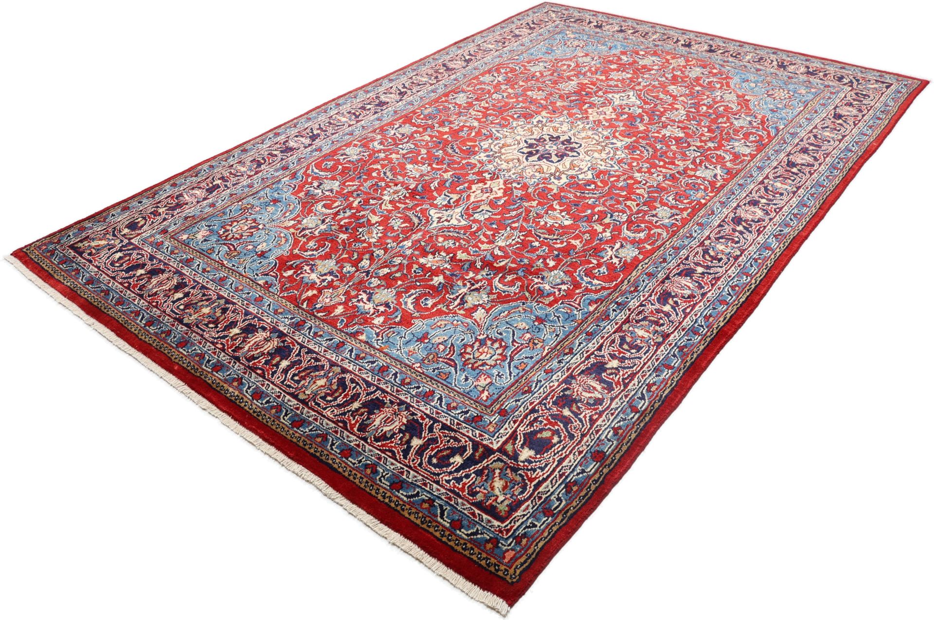 perserteppich-mahal-202-x-320-cm-schurwolle-handgeknupft-fein-6 Handgeknüpfter Perserteppich, 202 × 320 cm, Wolle