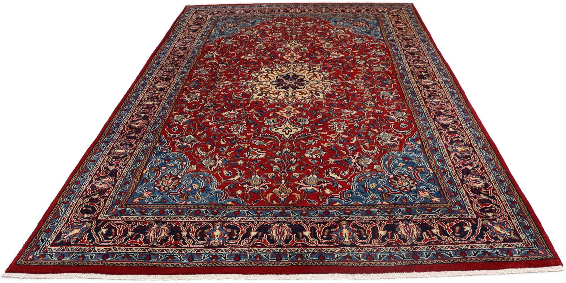 perserteppich-mahal-202-x-320-cm-schurwolle-handgeknupft-fein-14 Handgeknüpfter Perserteppich, 202 × 320 cm, Wolle
