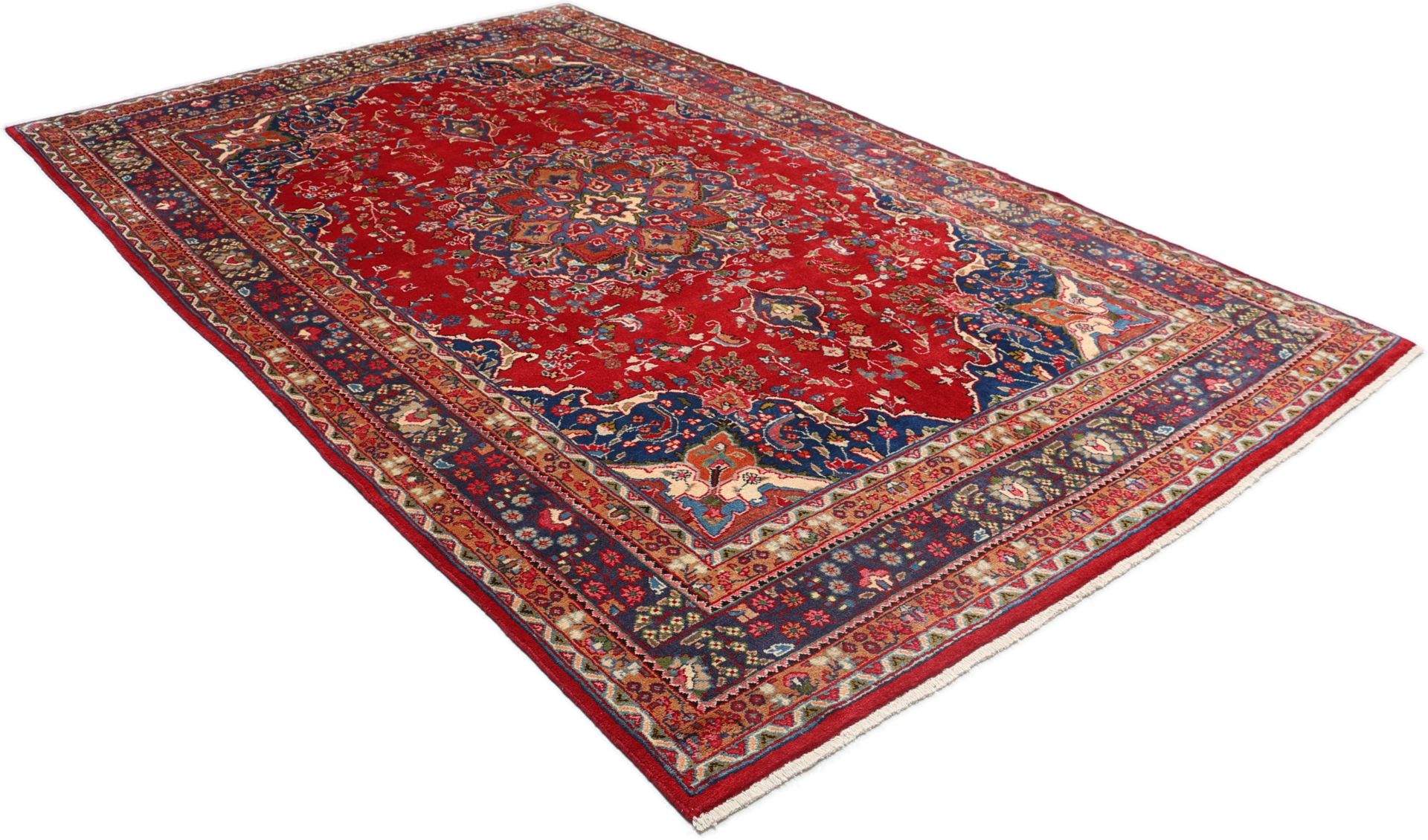 Handgeknüpfter Mashhad Perserteppich 197 × 308 cm