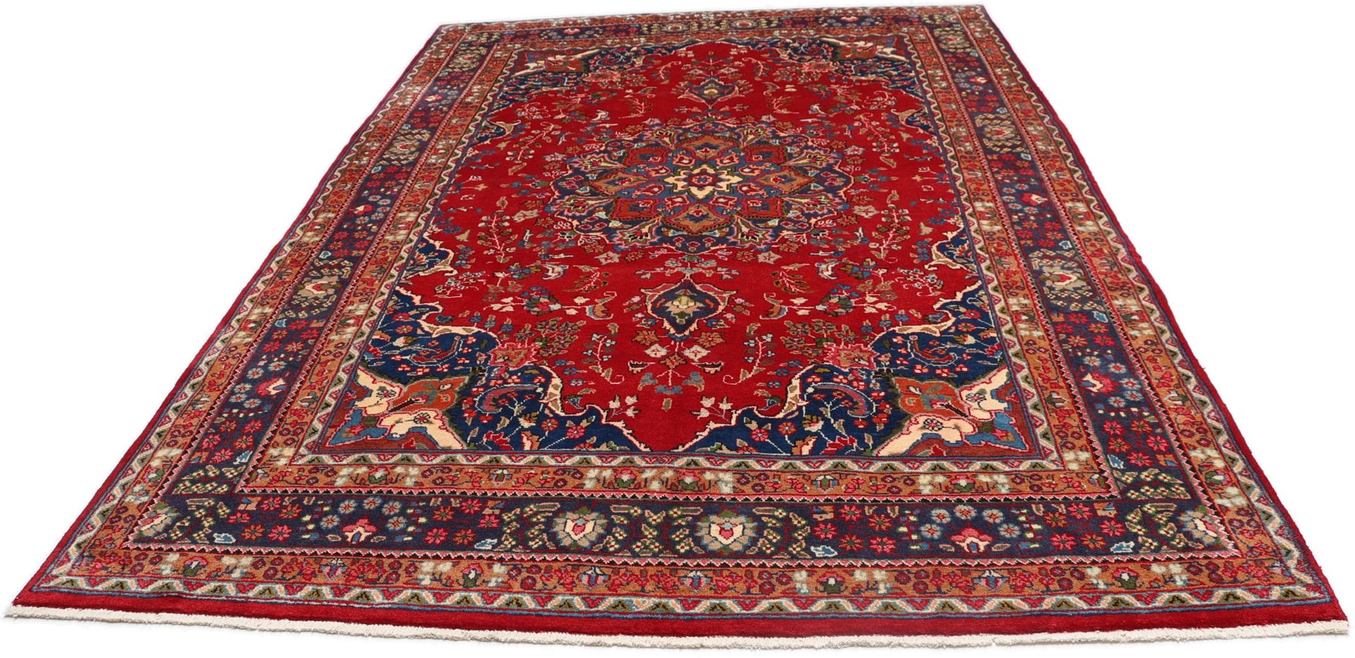 Handgeknüpfter Mashhad Perserteppich 197 × 308 cm