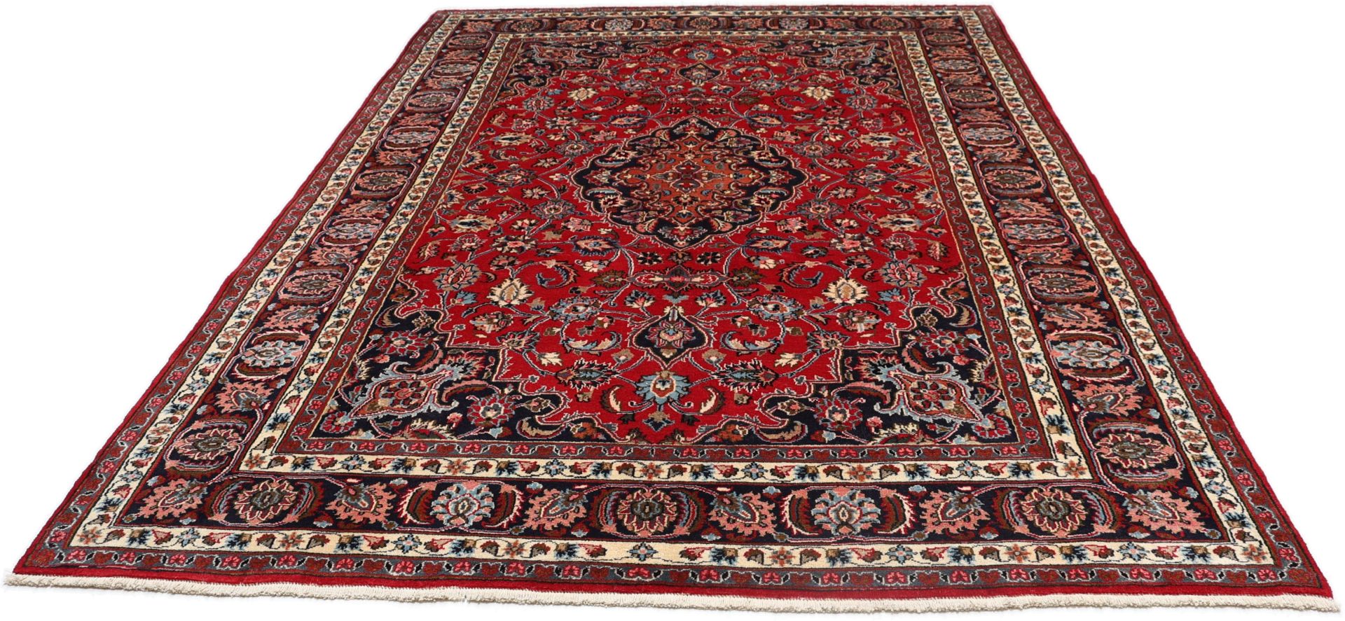 Mashhad Perserteppich aus Iran, 196 × 285 cm