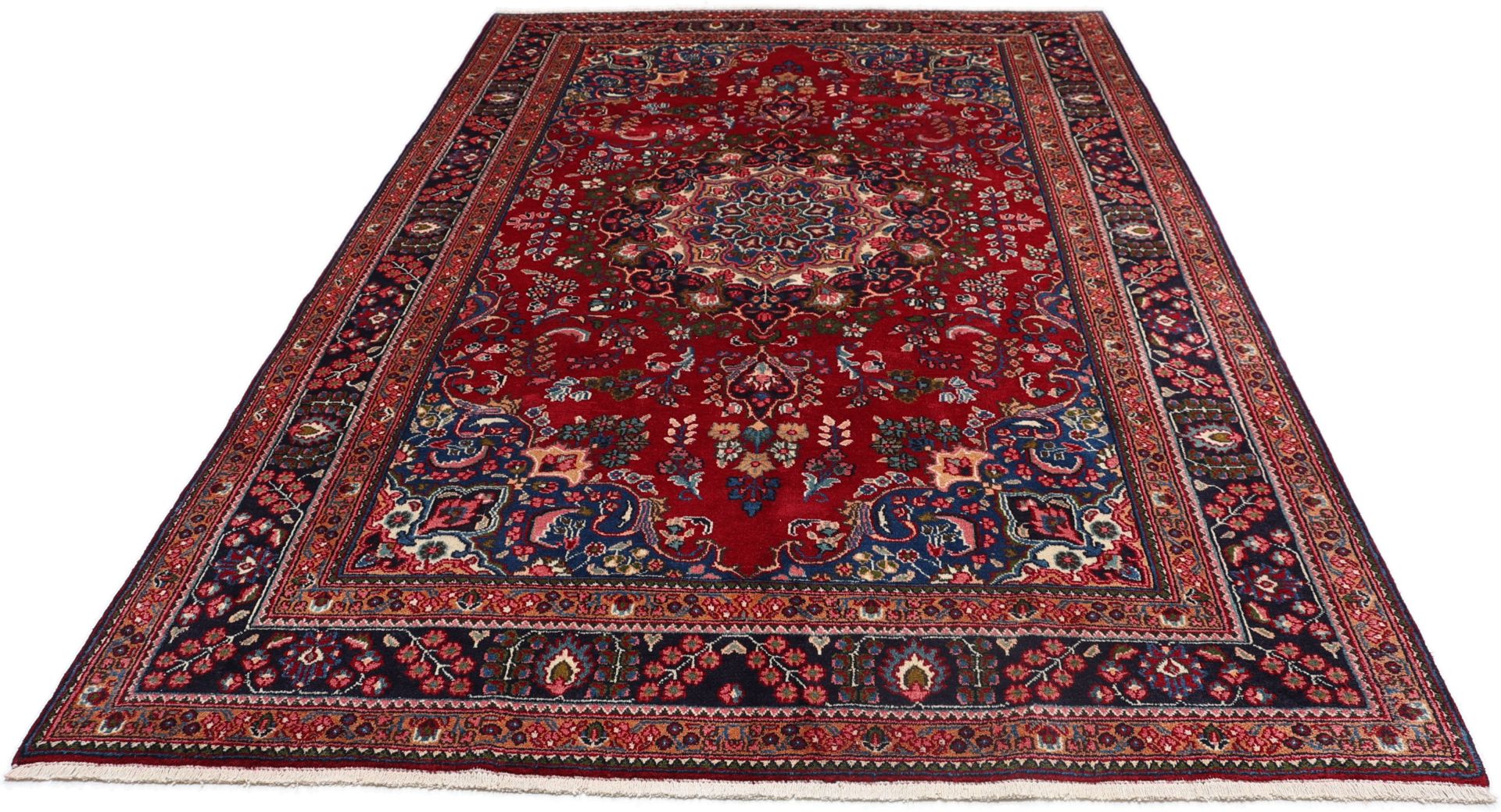 Mashhad Perserteppich 198 × 300 cm aus Wolle, handgeknüpft