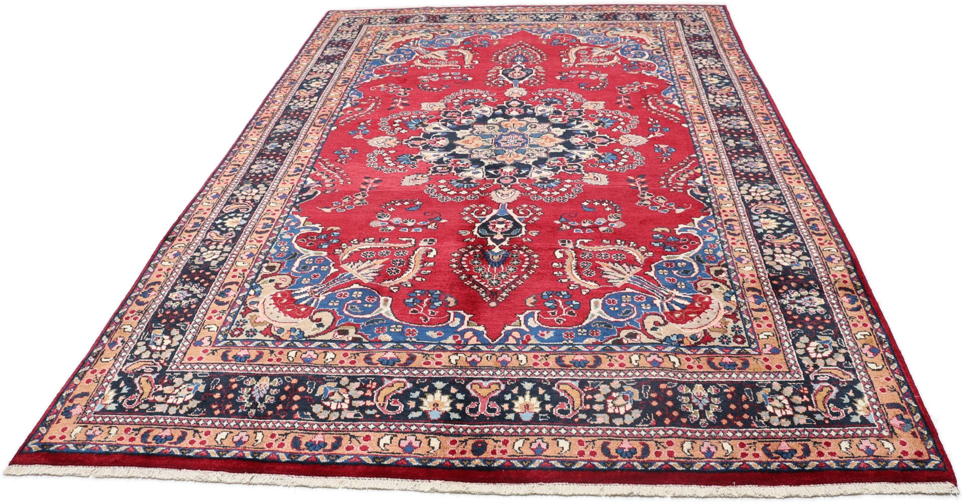 Mashhad Perserteppich aus Iran, 198 × 298 cm