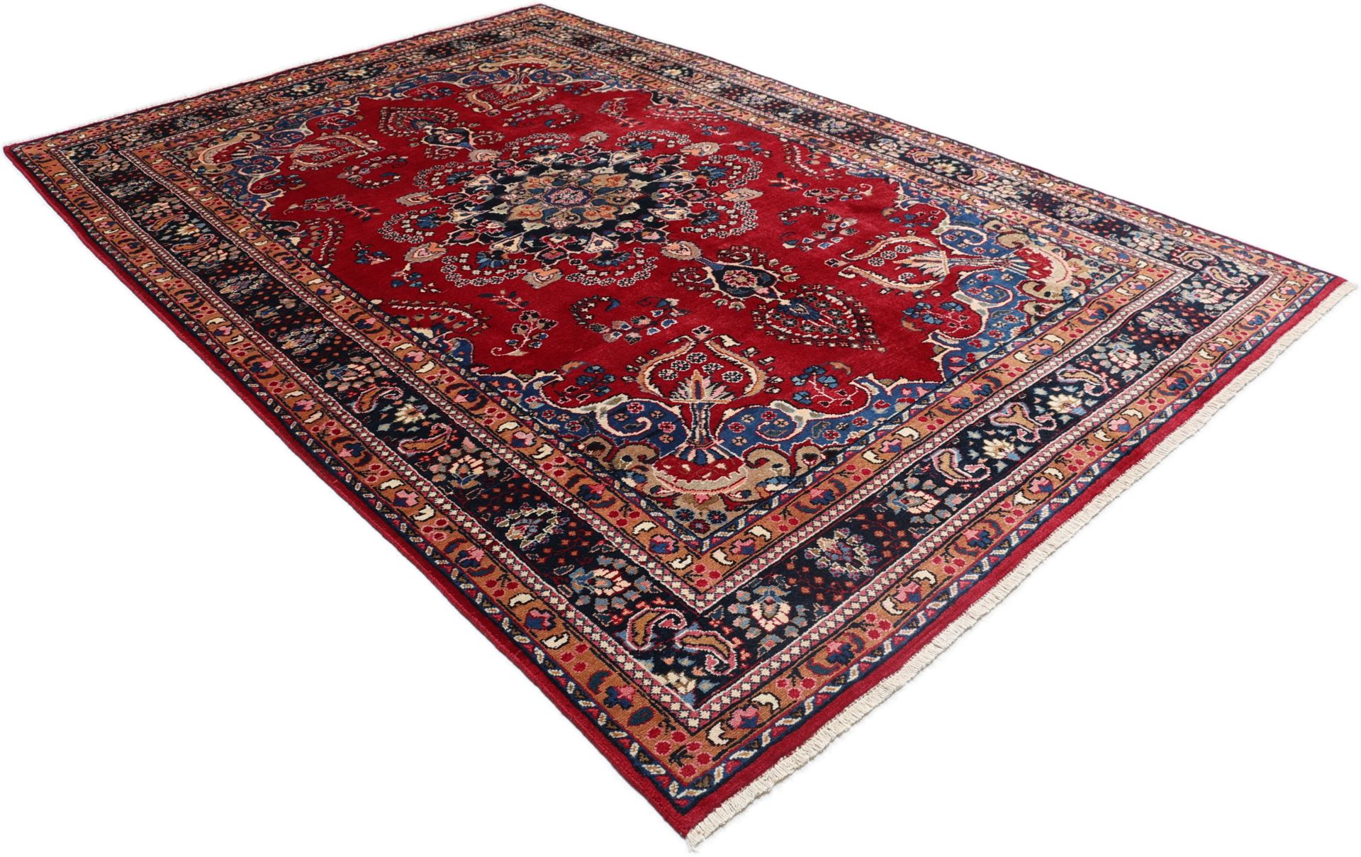 Mashhad Perserteppich aus Iran, 198 × 298 cm