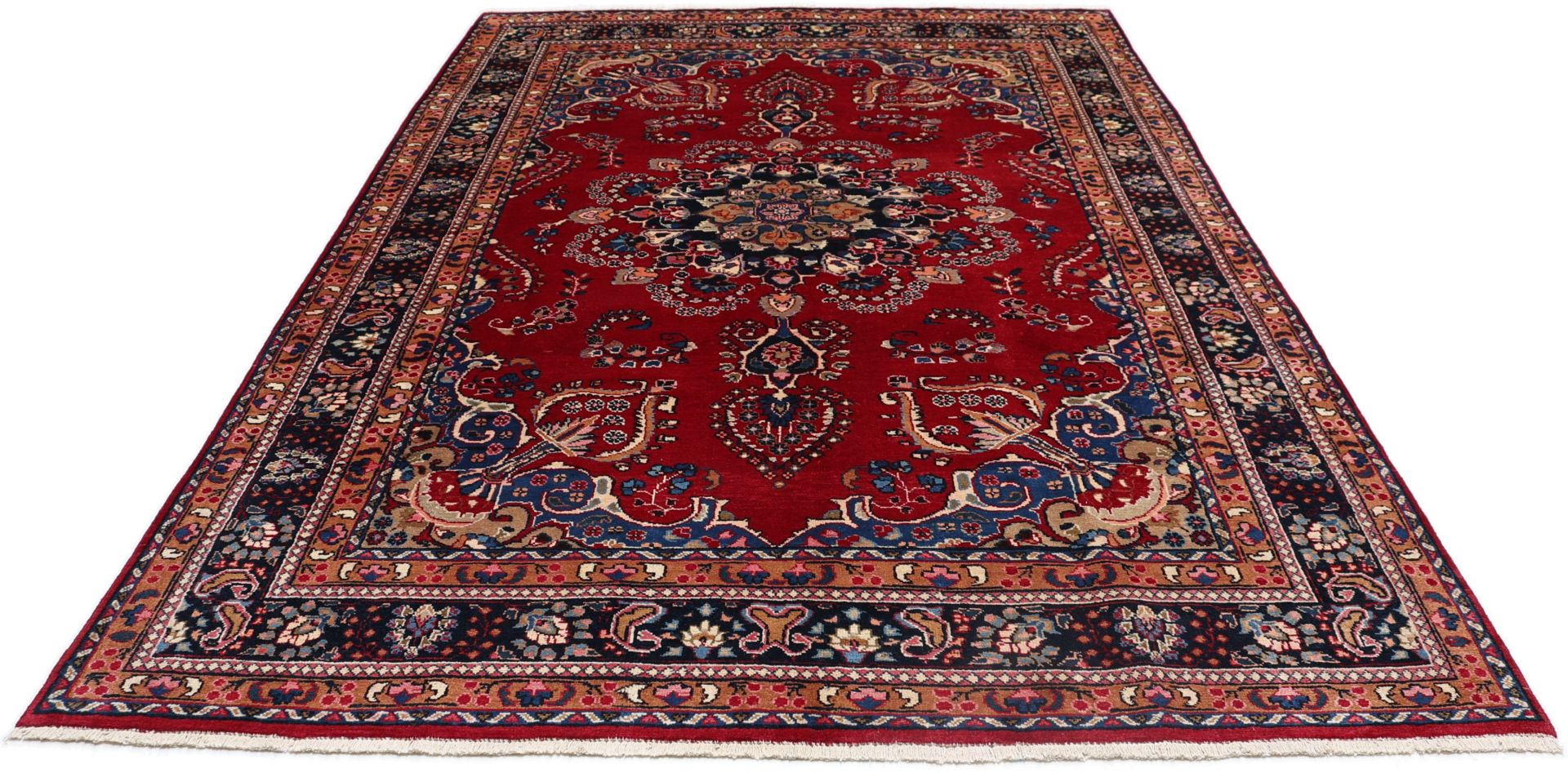 Mashhad Perserteppich aus Iran, 198 × 298 cm