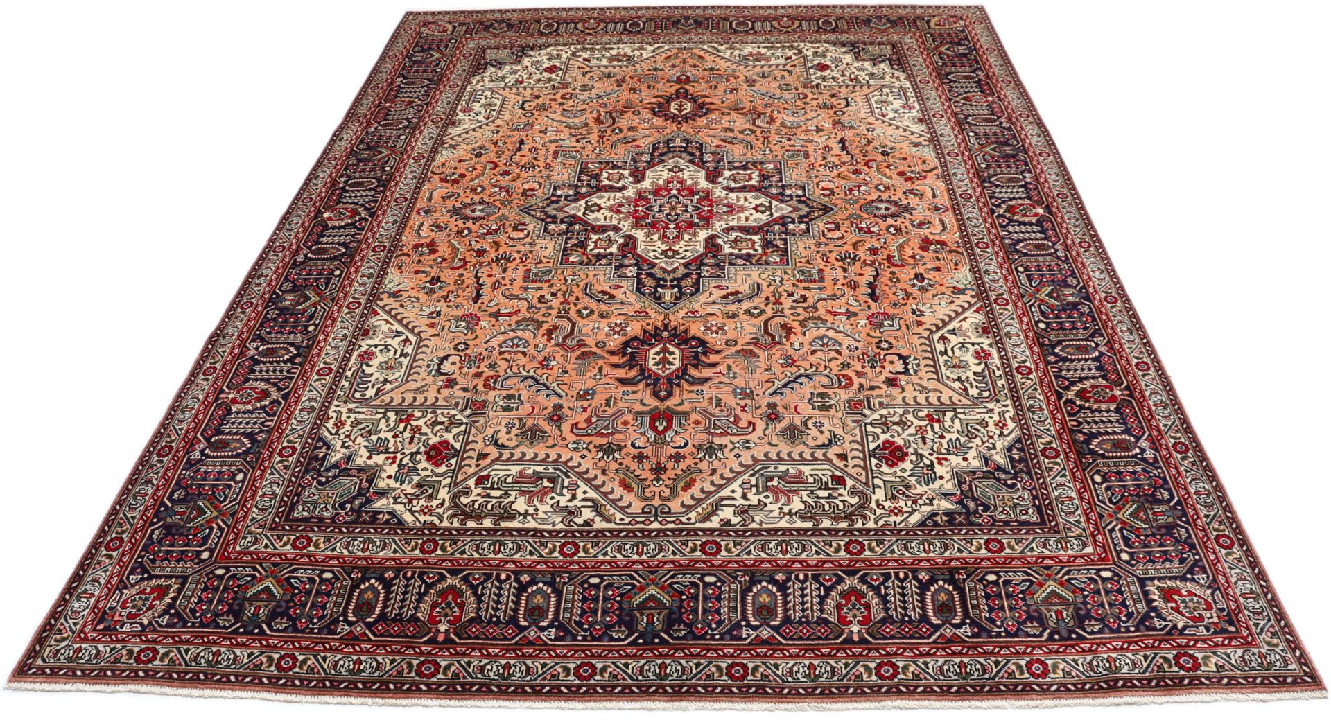 Handgeknüpfter Täbriz Perserteppich, 246 × 343 cm, Wolle