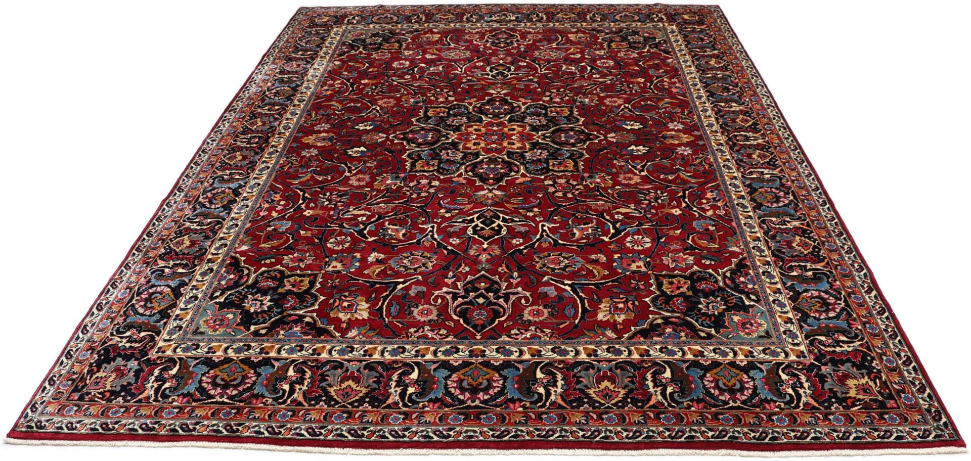 Handgeknüpfter Mashhad Perserteppich, 248 × 343 cm, Wolle
