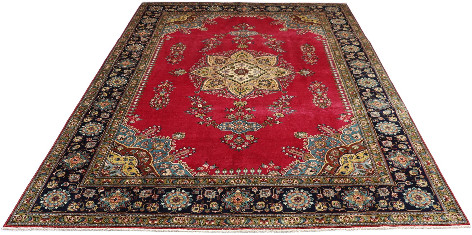 Handgeknüpfter Täbriz Perserteppich, 248 × 340 cm, Wolle