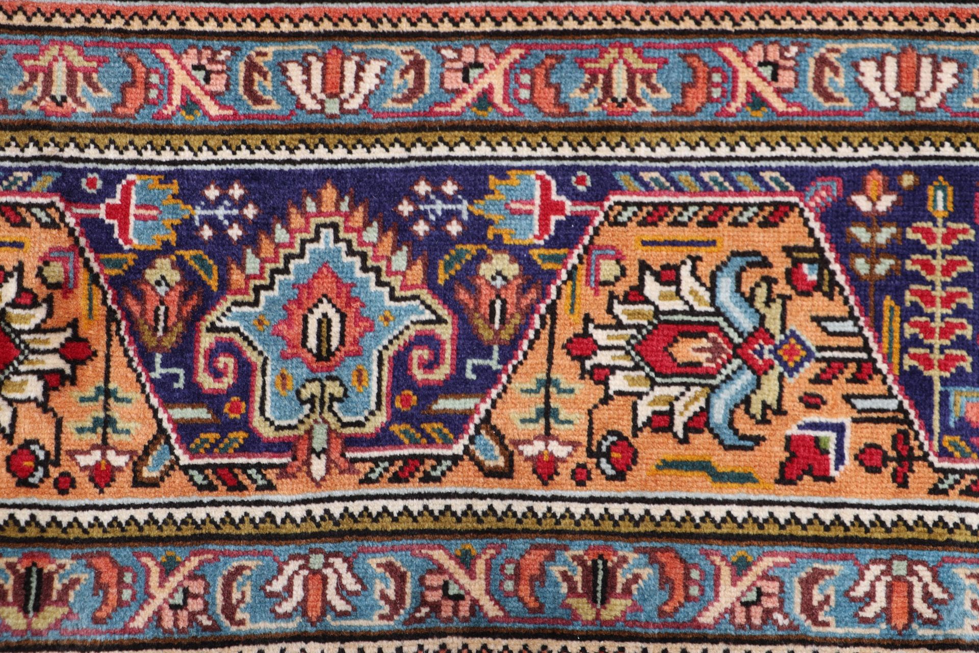 Handgeknüpfter Täbriz Perserteppich, 250 × 353 cm, Wolle