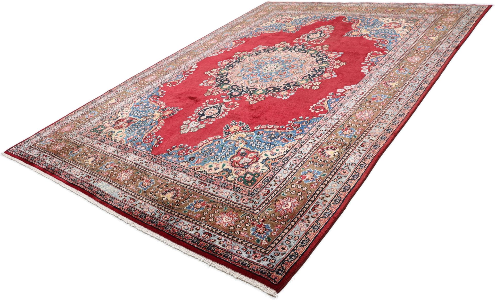 perserteppich-mashad-243-x-337-cm-schurwolle-handgeknupft-floral-6 Handgeknüpfter Mashhad Perserteppich 243 × 337 cm