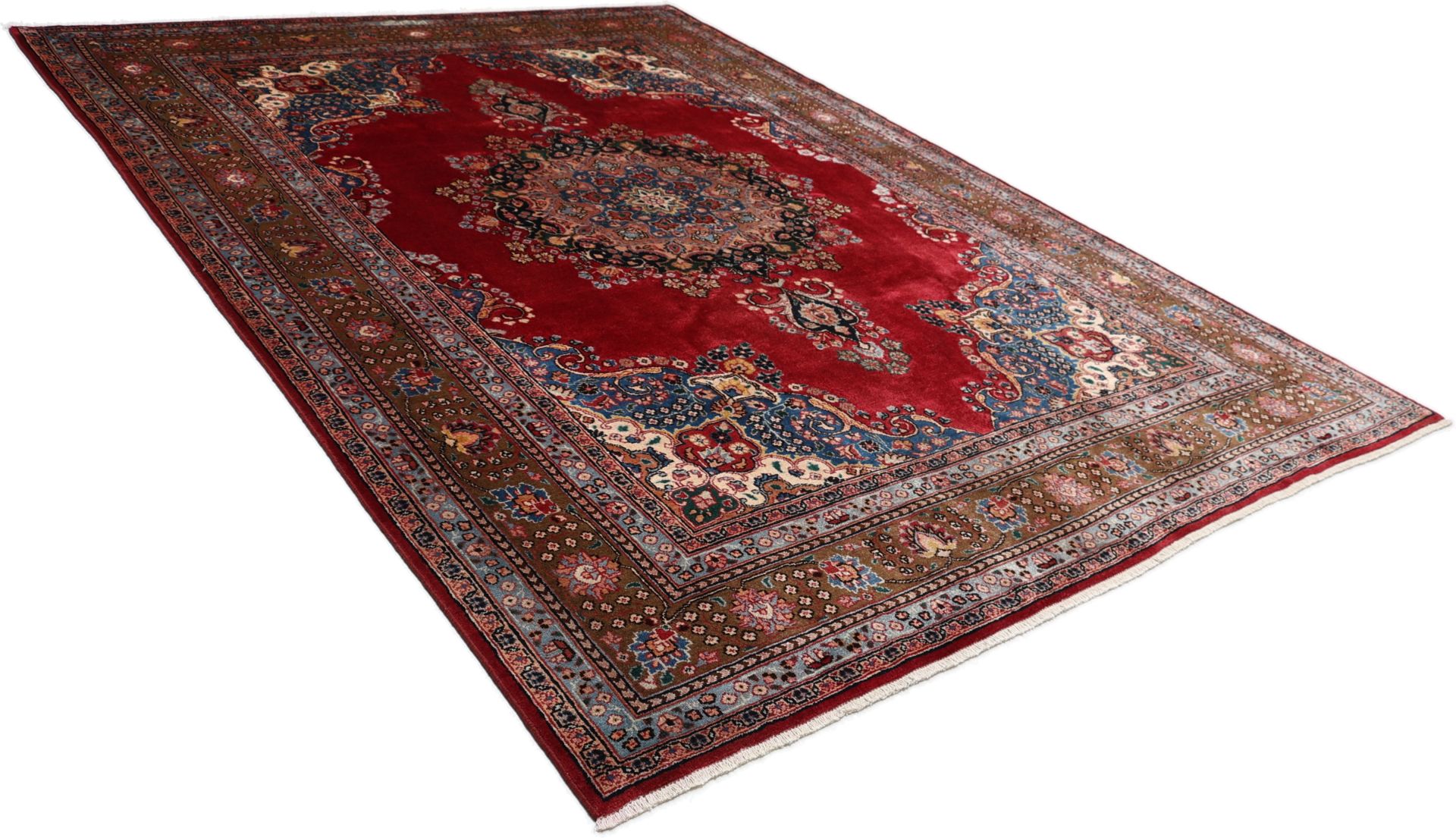 perserteppich-mashad-243-x-337-cm-schurwolle-handgeknupft-floral-8 Handgeknüpfter Mashhad Perserteppich 243 × 337 cm