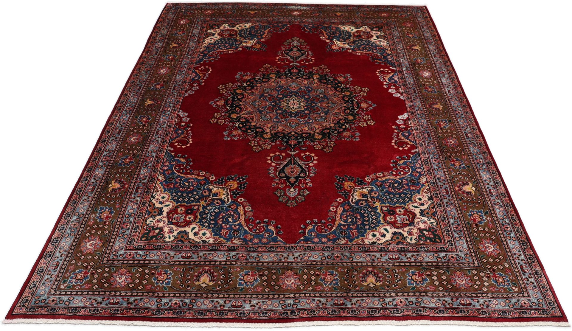 perserteppich-mashad-243-x-337-cm-schurwolle-handgeknupft-floral-14 Handgeknüpfter Mashhad Perserteppich 243 × 337 cm