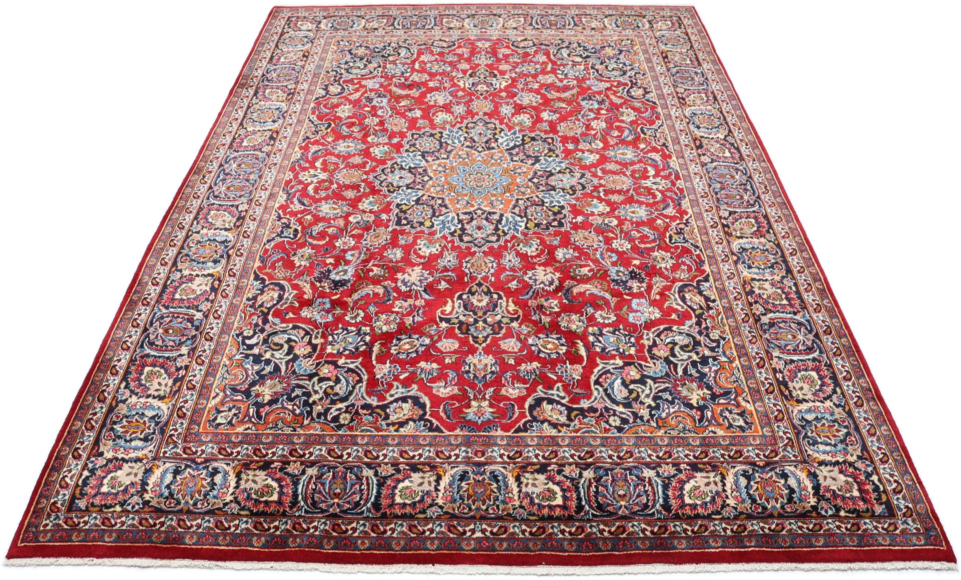 Handgeknüpfter Mashhad Perserteppich, 245 × 356 cm, Wolle