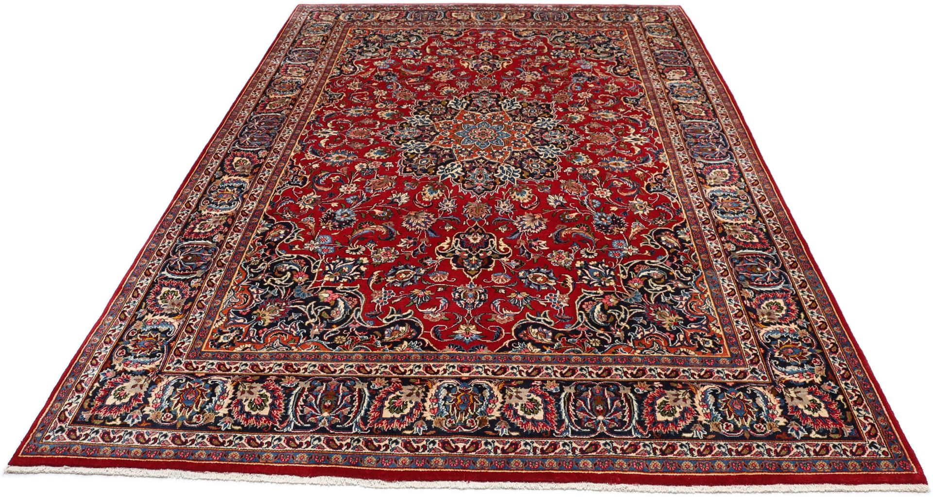 Handgeknüpfter Mashhad Perserteppich, 245 × 356 cm, Wolle