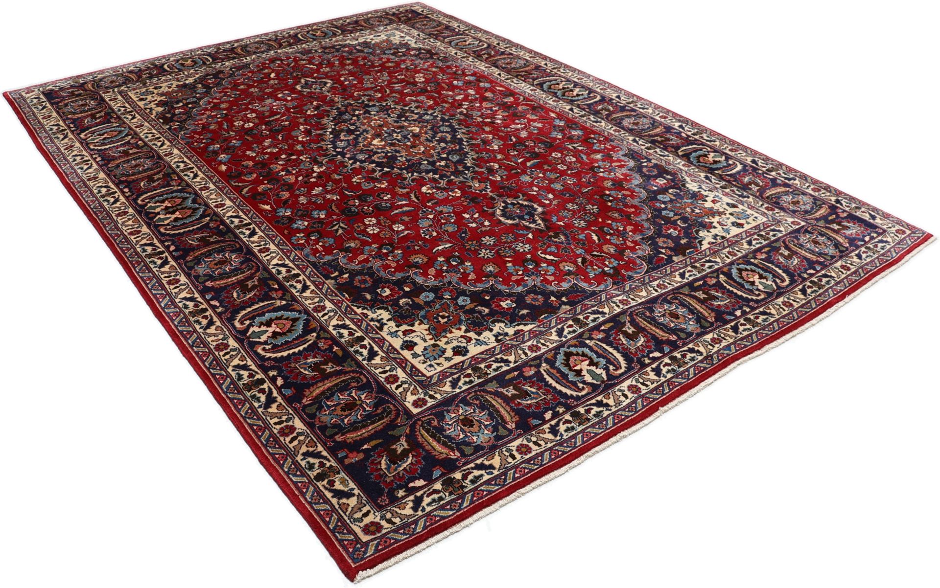 Mashhad Perserteppich 245 × 335 cm aus Wolle, handgeknüpft