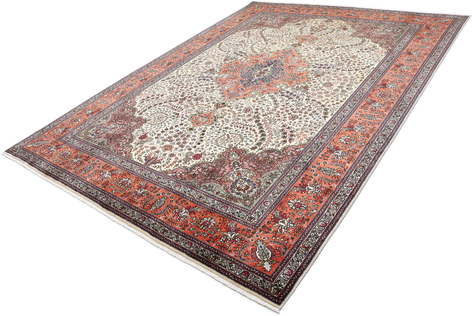 Handgeknüpfter Täbriz Perserteppich, 247 × 344 cm, Wolle