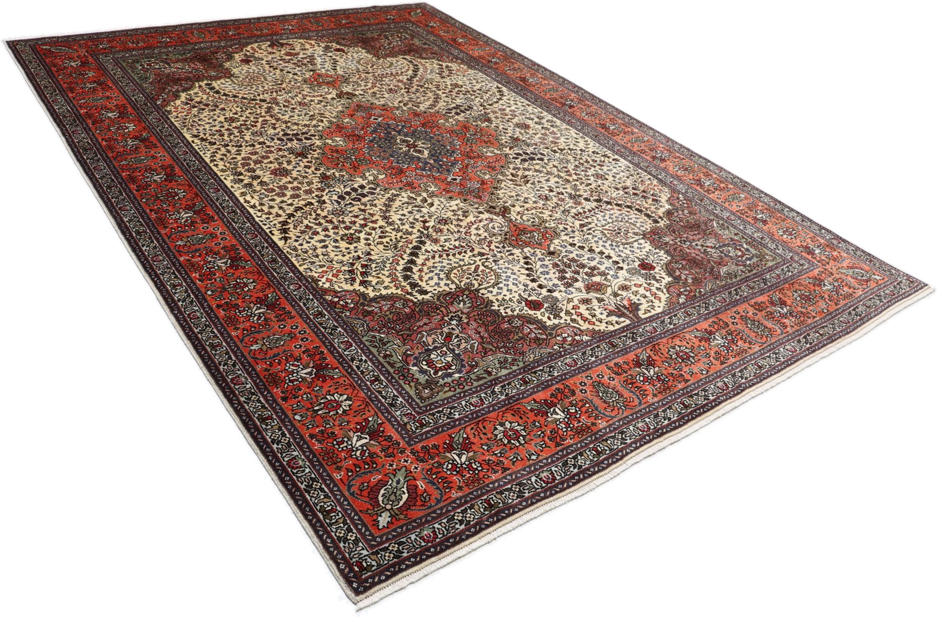 Handgeknüpfter Täbriz Perserteppich, 247 × 344 cm, Wolle