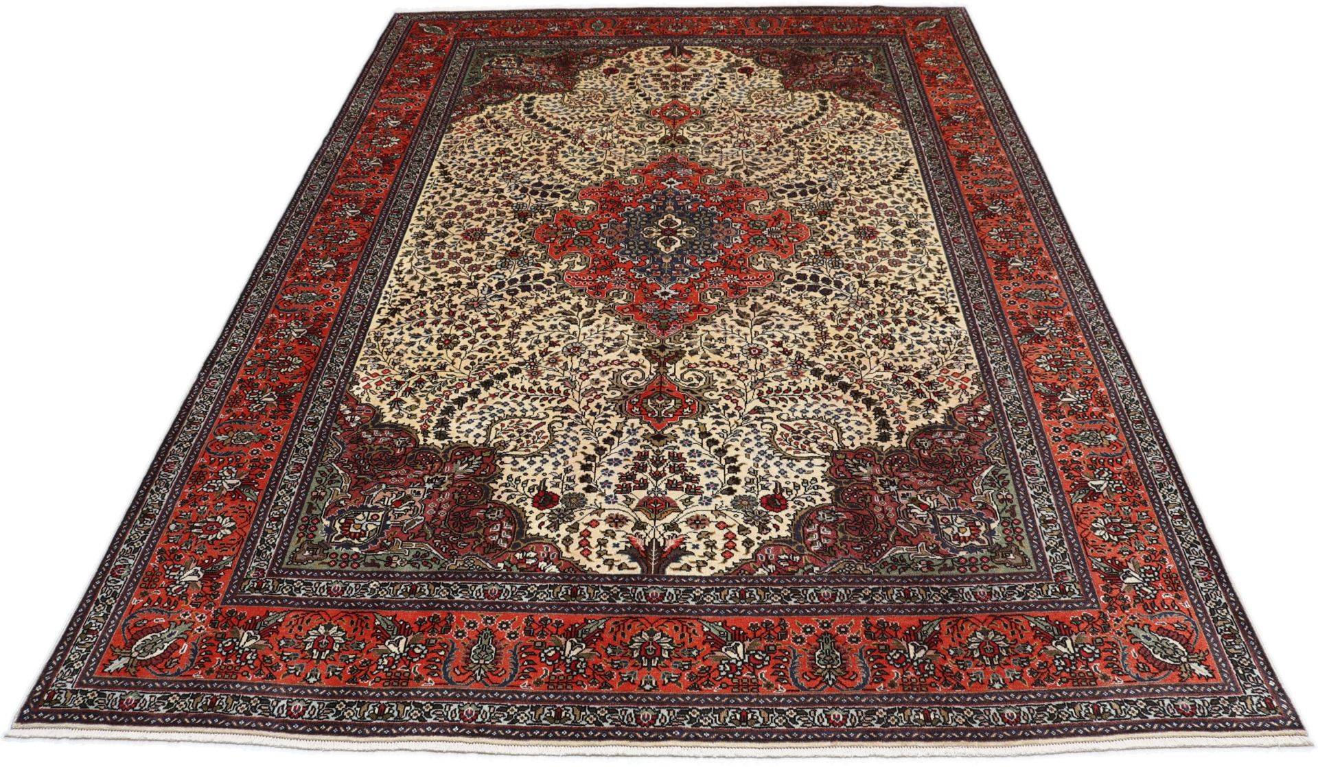 Handgeknüpfter Täbriz Perserteppich, 247 × 344 cm, Wolle