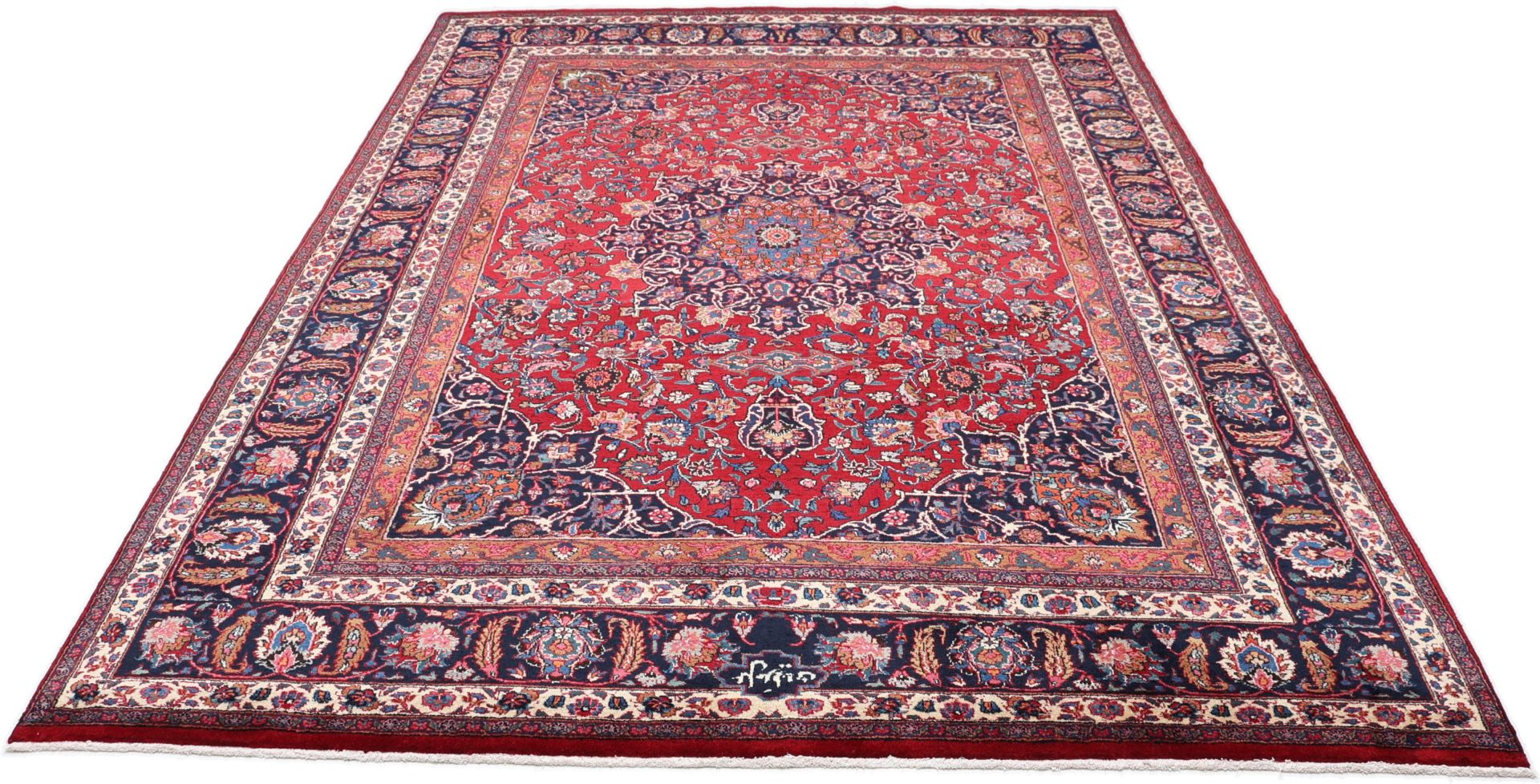Mashhad Perserteppich aus Iran, 243 × 350 cm