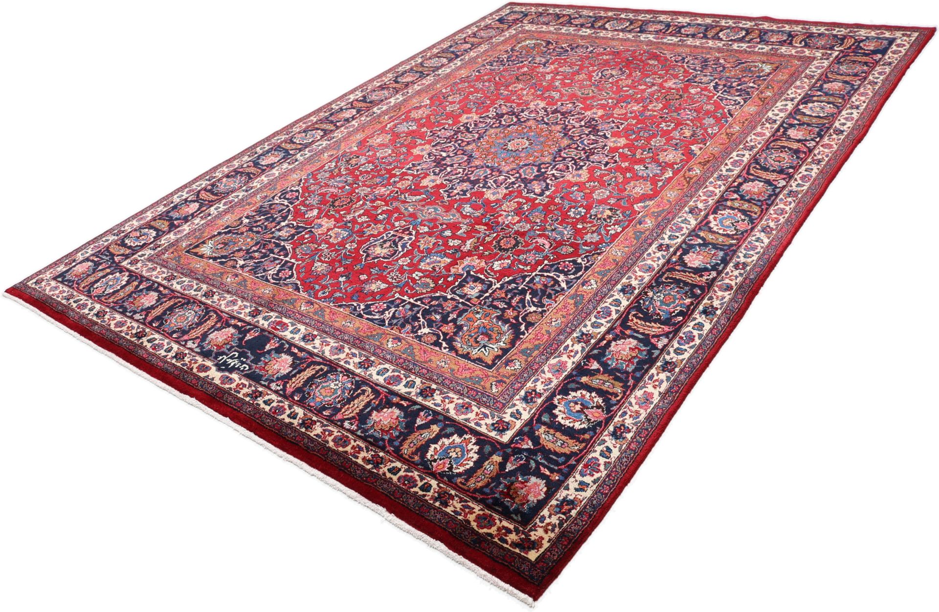 Mashhad Perserteppich aus Iran, 243 × 350 cm