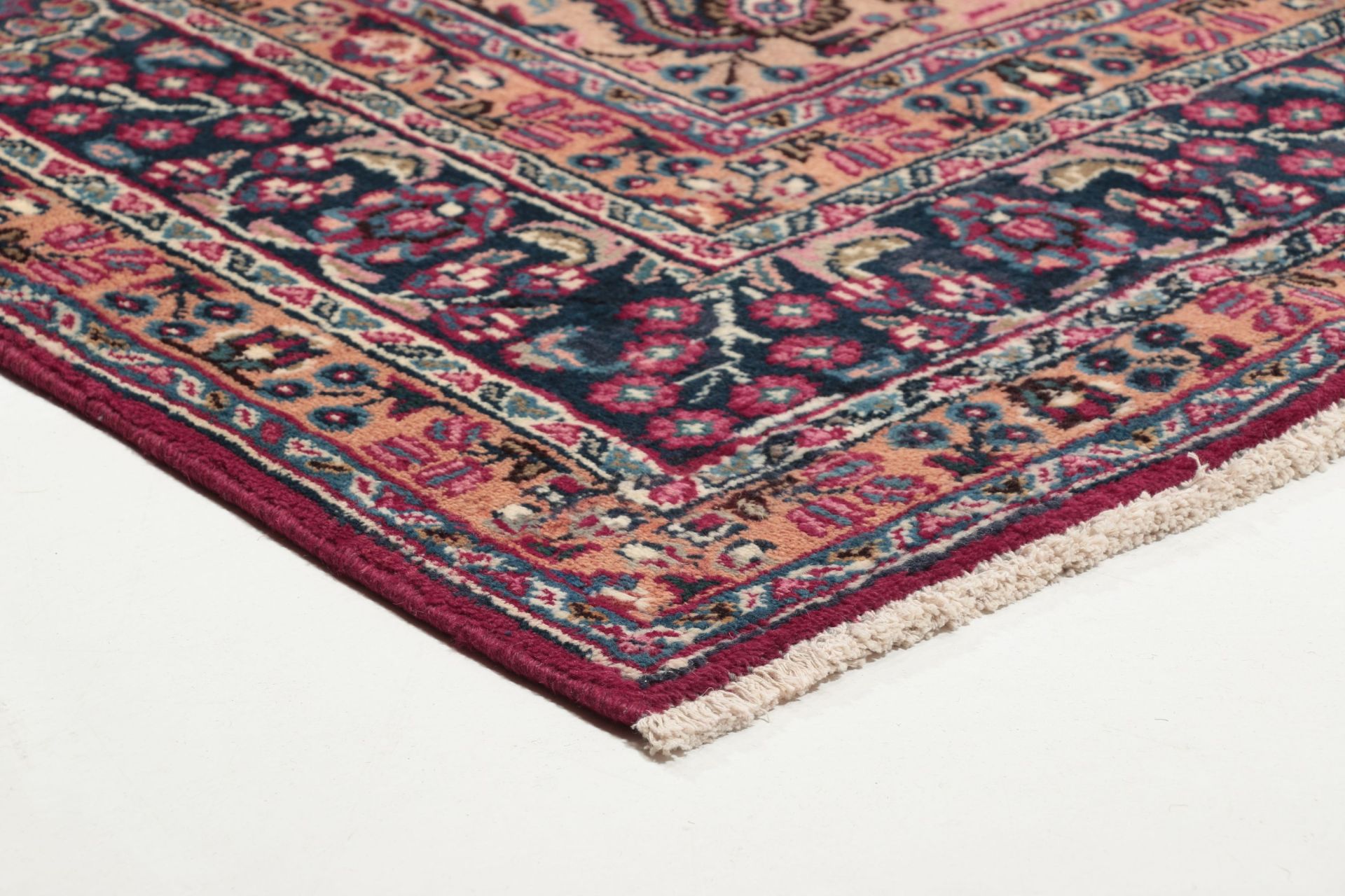 perserteppich-mashad-200-x-297-cm-baumwolle-handgeknupft-medaillon-15 Mashhad Perserteppich aus Iran, 200 × 297 cm
