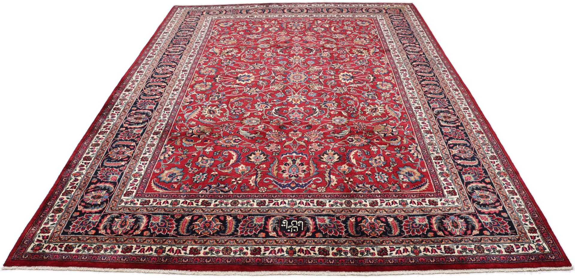 Mashhad Perserteppich aus Iran, 254 × 358 cm