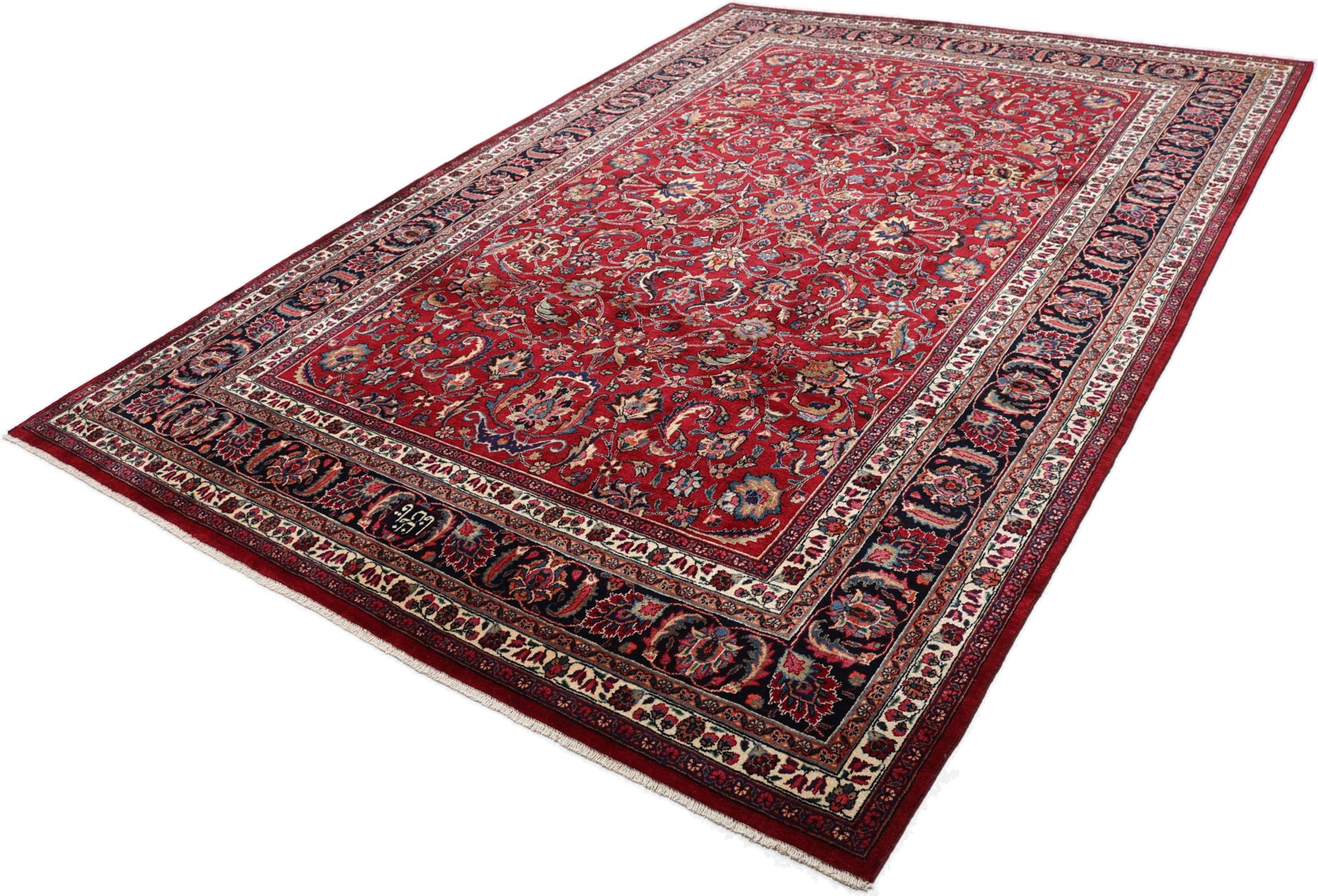 Mashhad Perserteppich aus Iran, 254 × 358 cm