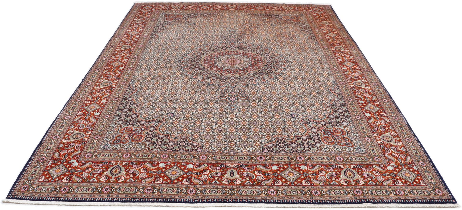 Moud Perserteppich 260 × 363 cm aus Wolle, handgeknüpft