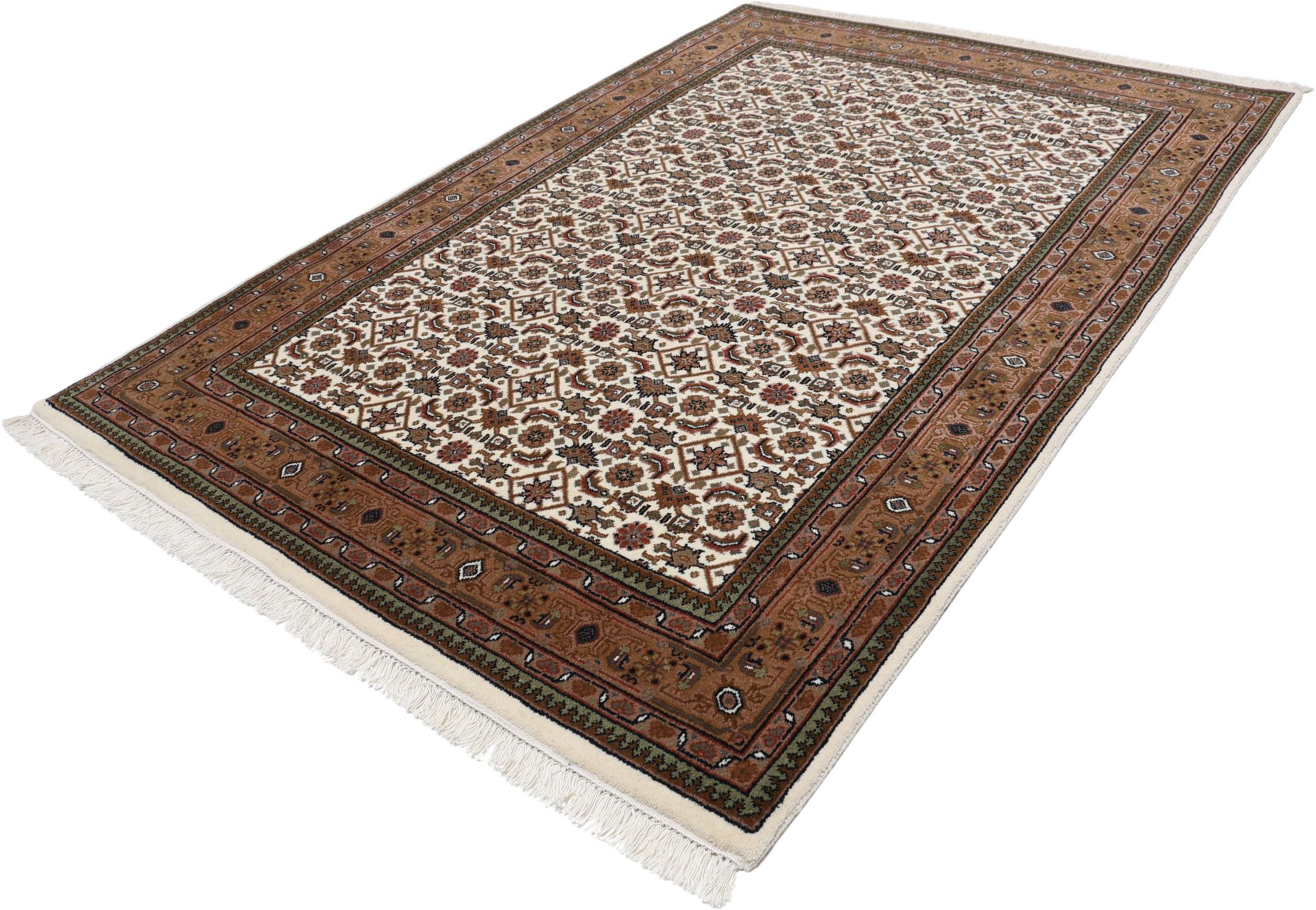 Bijar Orientteppich aus Indien, 141 × 202 cm