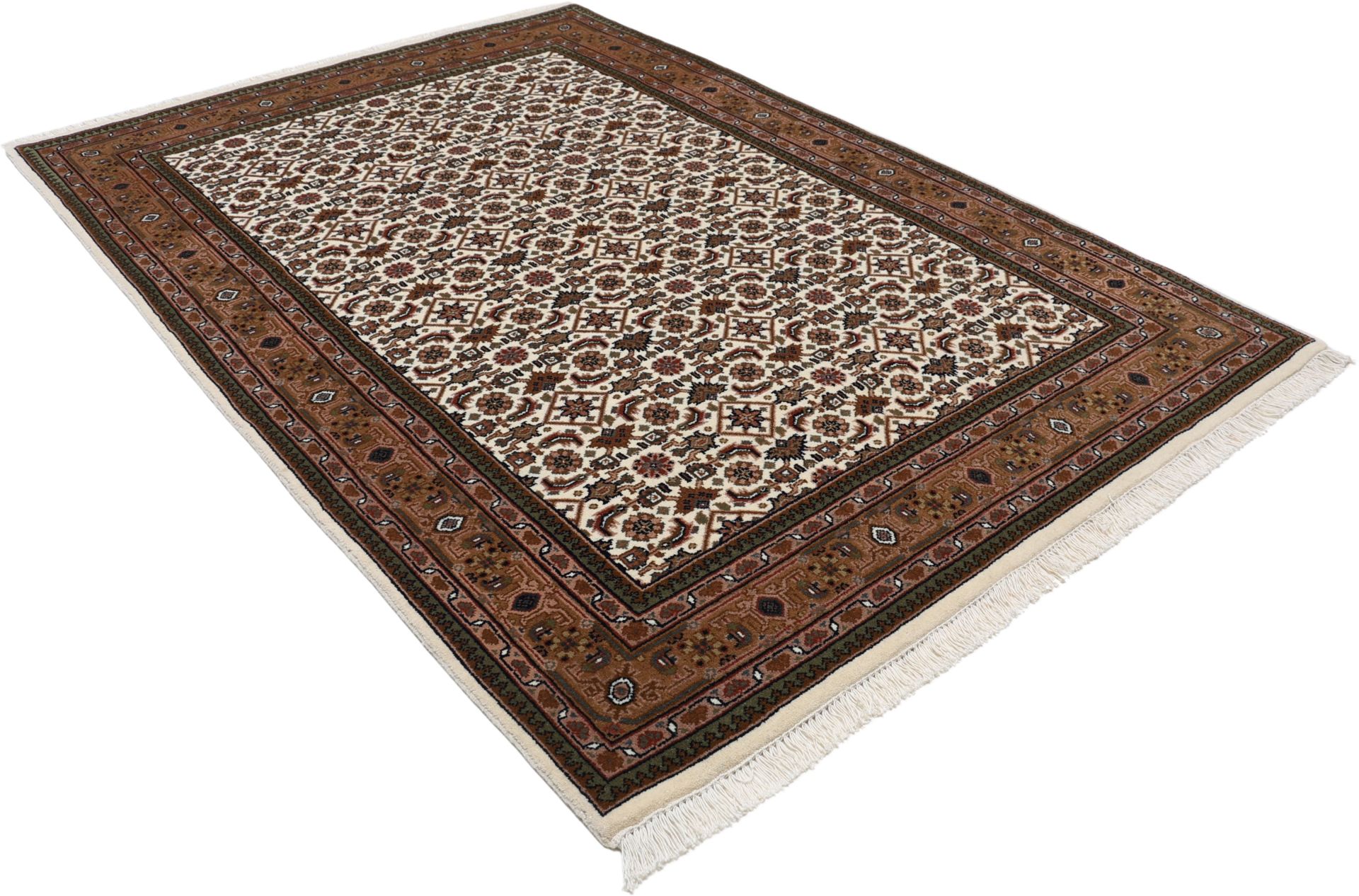 Bijar Orientteppich aus Indien, 141 × 202 cm