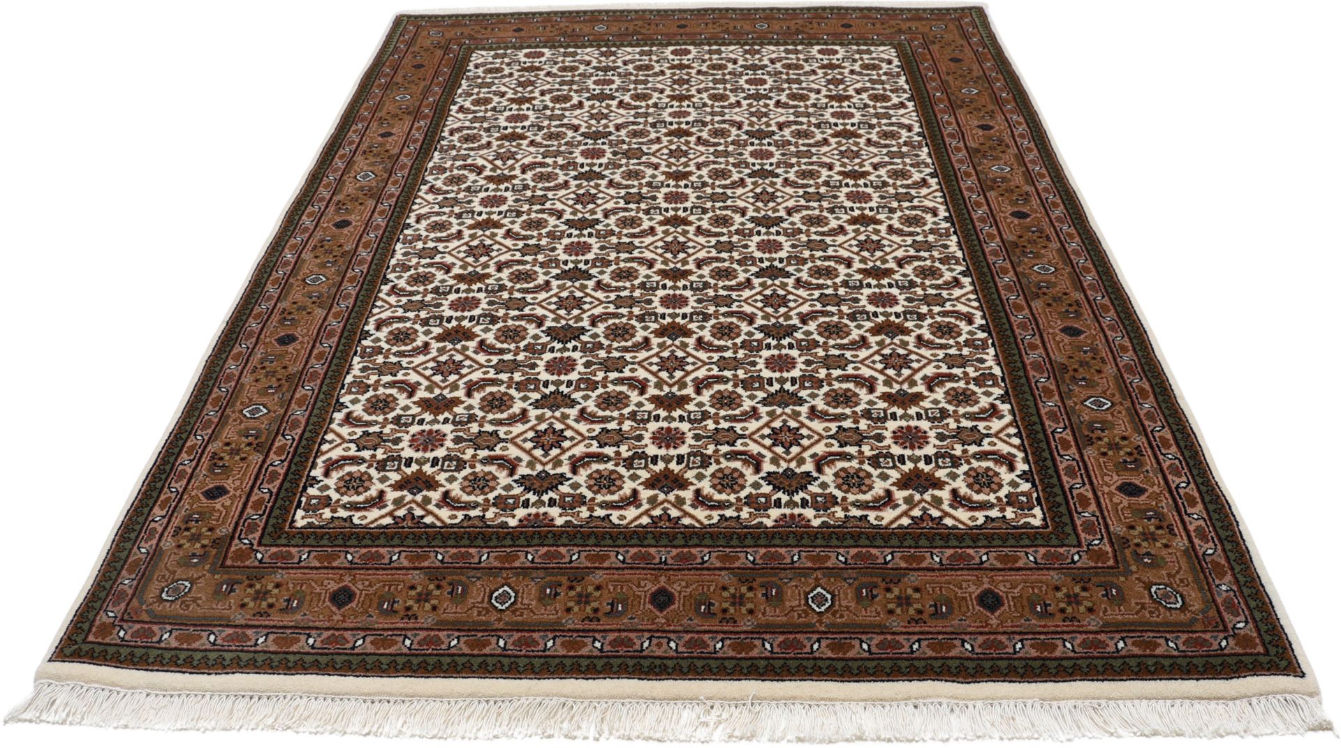 Bijar Orientteppich aus Indien, 141 × 202 cm