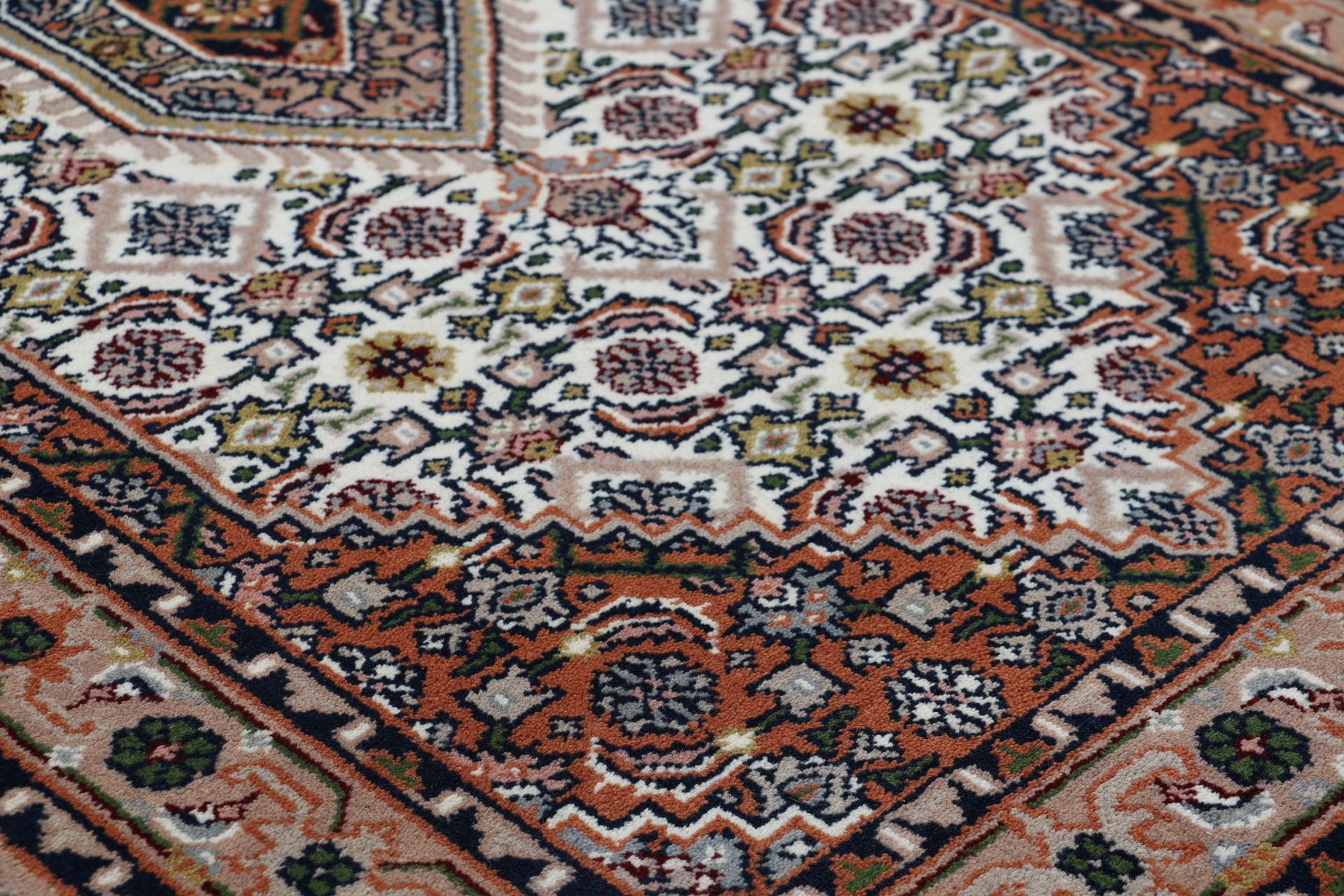 Bijar Orientteppich aus Indien, 91 × 161 cm