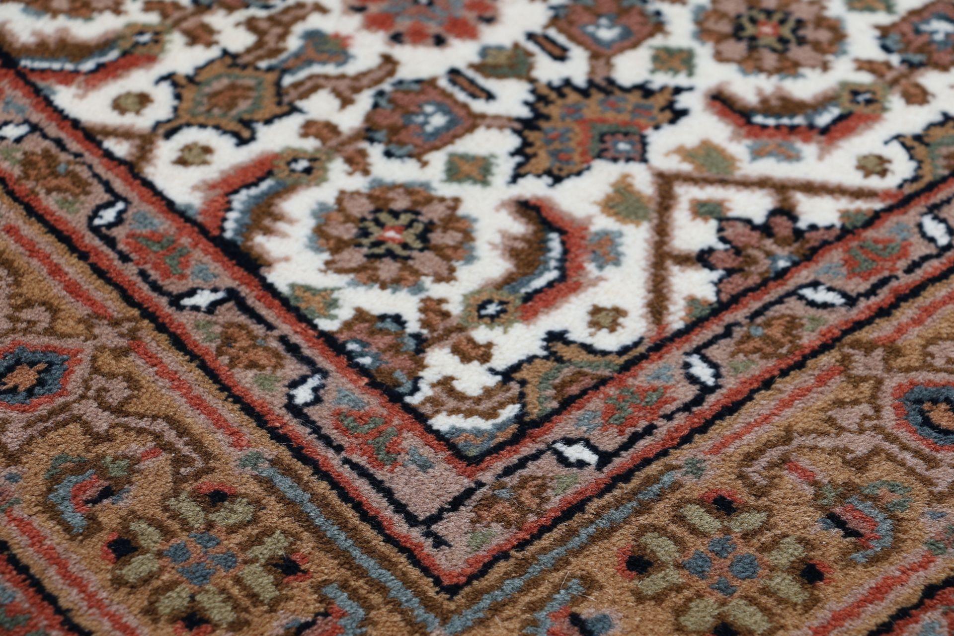 Bijar Orientteppich aus Indien, 91 × 163 cm