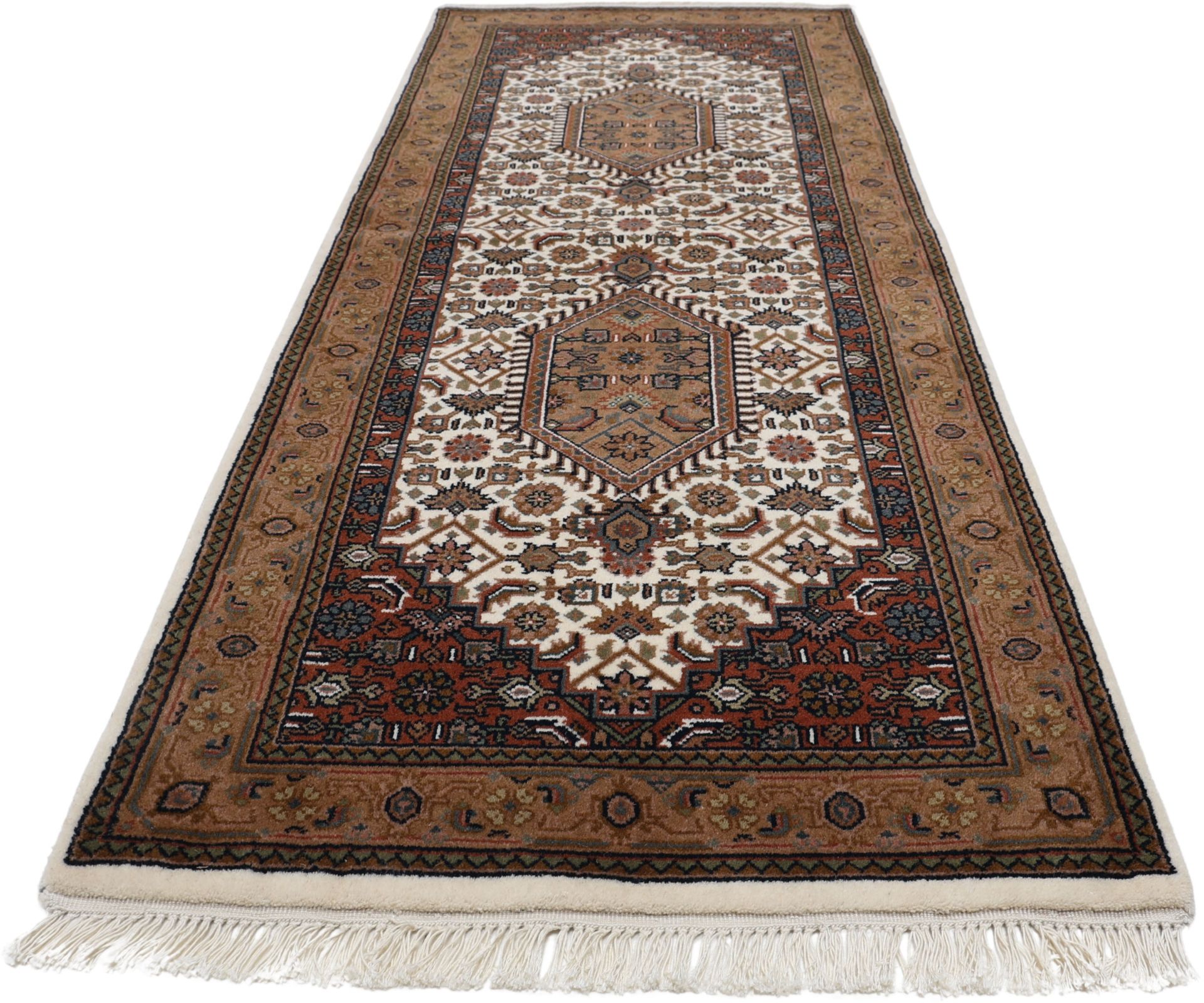 Bijar Orientteppich 80 × 200 cm aus Wolle, handgeknüpft