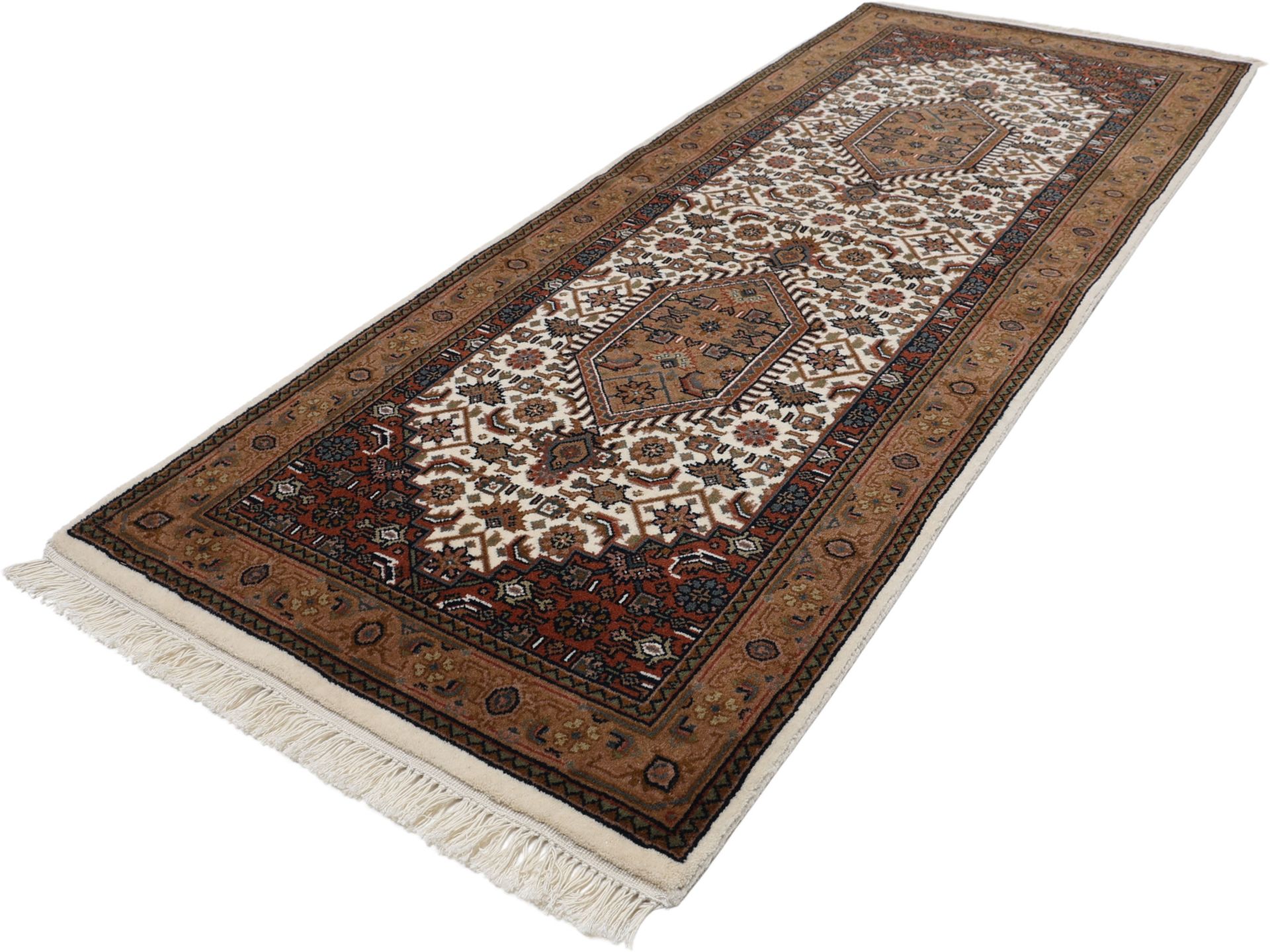 Bijar Orientteppich 80 × 200 cm aus Wolle, handgeknüpft