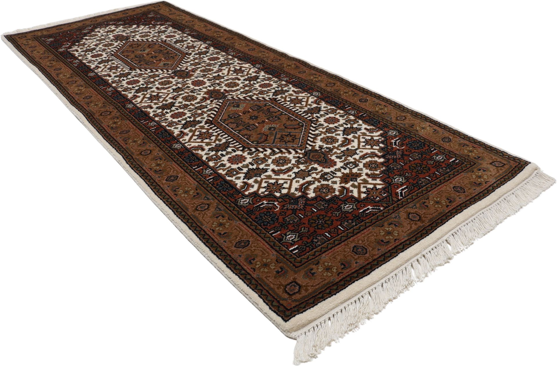 Bijar Orientteppich 80 × 200 cm aus Wolle, handgeknüpft