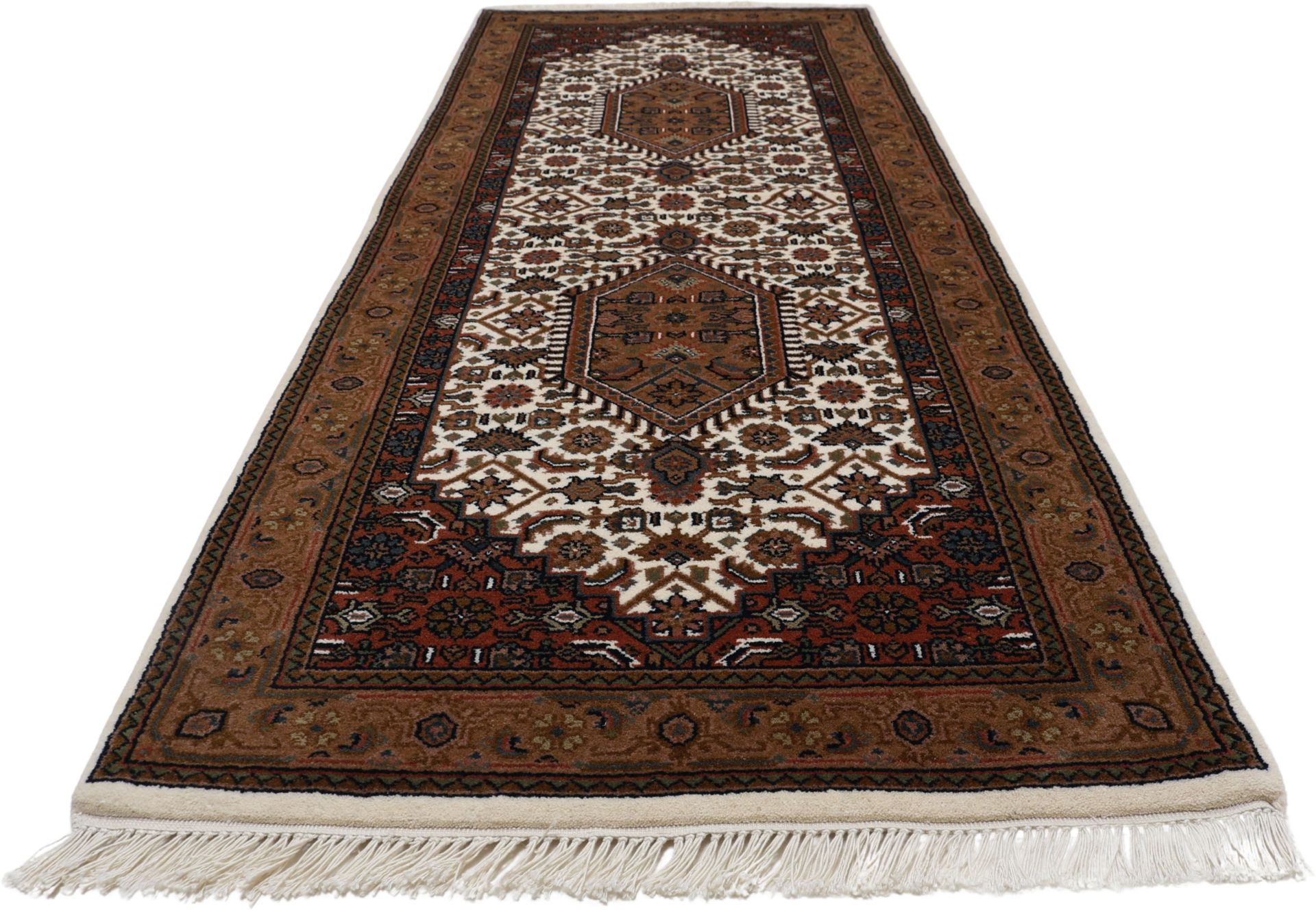 Bijar Orientteppich 80 × 200 cm aus Wolle, handgeknüpft