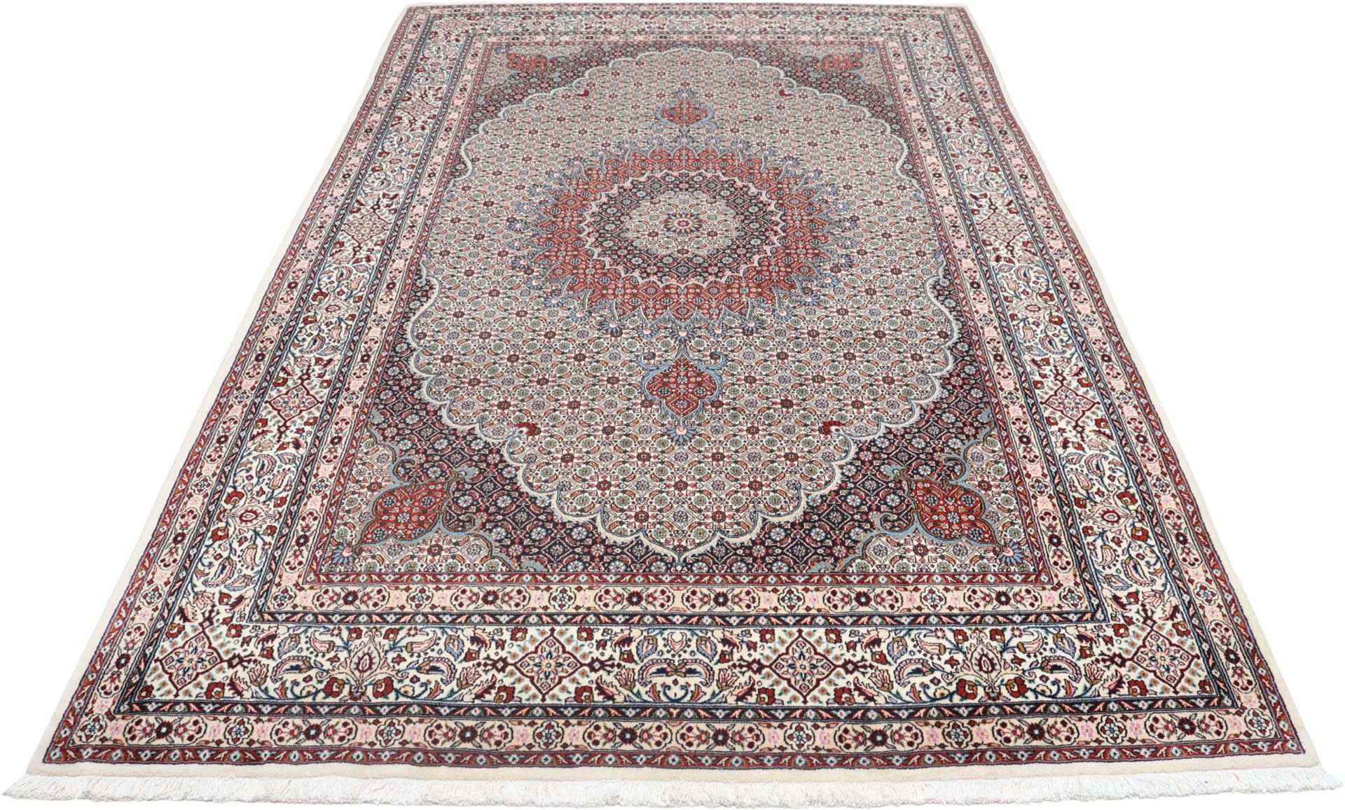 Handgeknüpfter Moud Perserteppich, 205 × 312 cm, Wolle