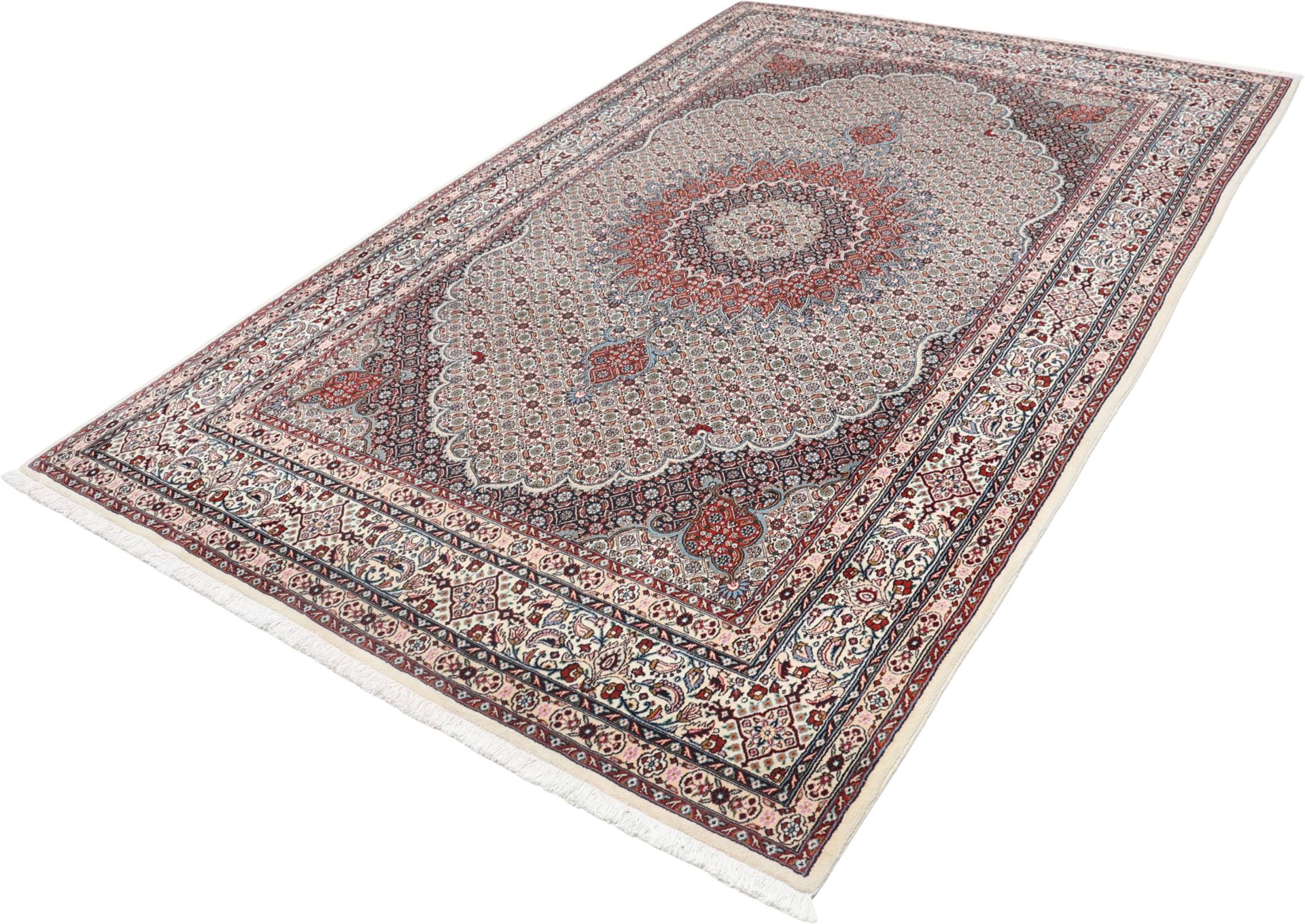 Handgeknüpfter Moud Perserteppich, 205 × 312 cm, Wolle