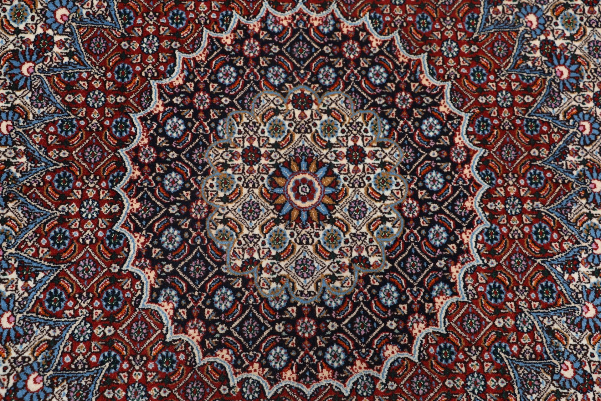 Handgeknüpfter Moud Perserteppich, 205 × 312 cm, Wolle