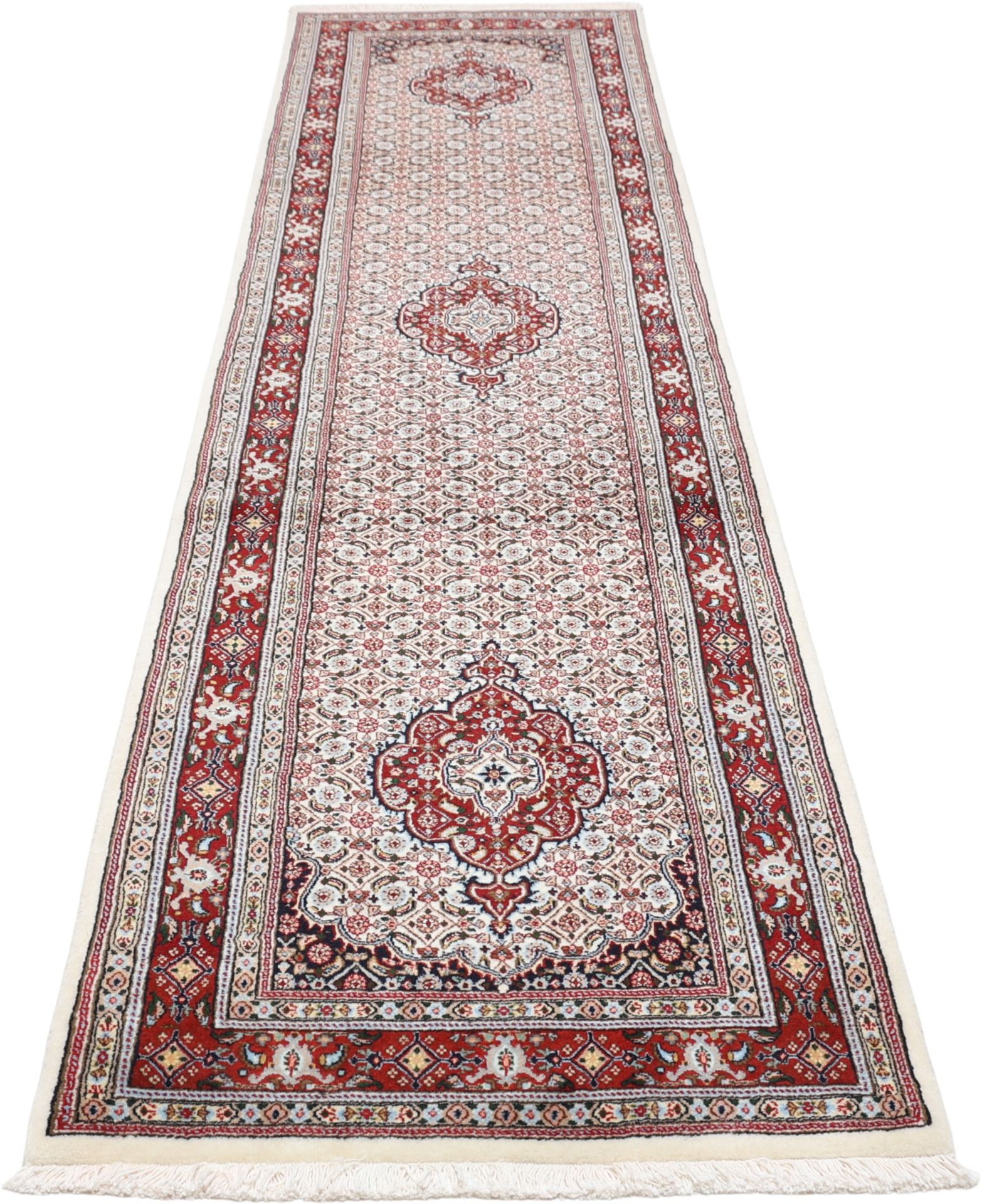 Handgeknüpfter Moud Perserteppich 77 × 317 cm
