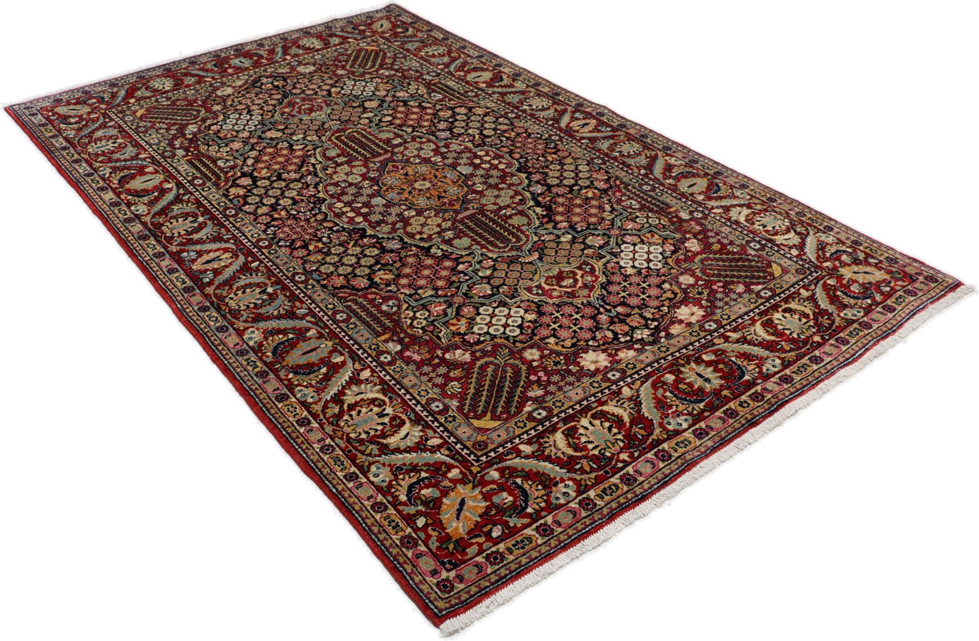 Isfahan Perserteppich antik, 130 × 205 cm, Wolle
