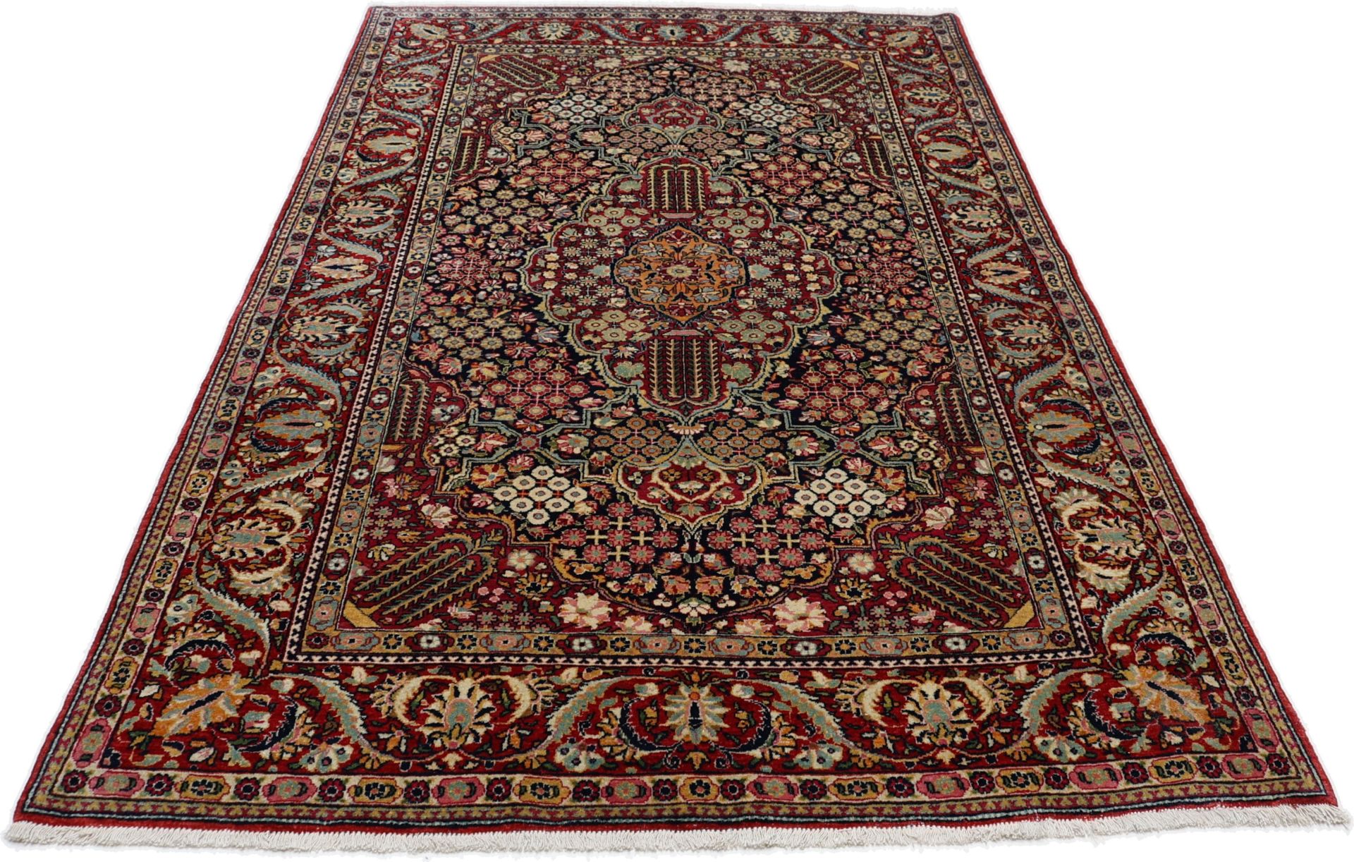 Isfahan Perserteppich antik, 130 × 205 cm, Wolle