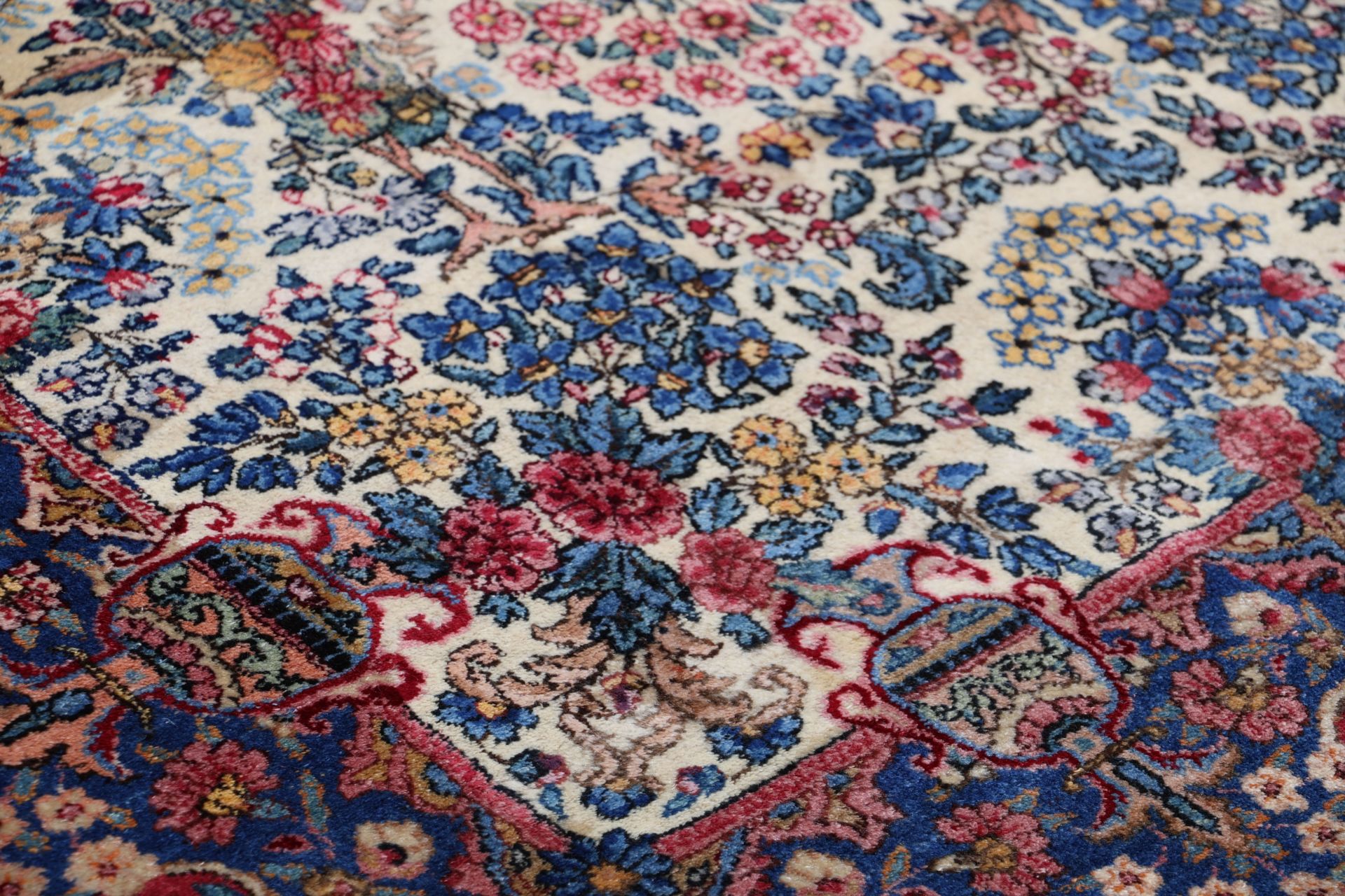 perserteppich-kirman-125-x-212-cm-schurwolle-handgeknupft-antik-4 Kerman Perserteppich antik, 125 × 212 cm, Wolle